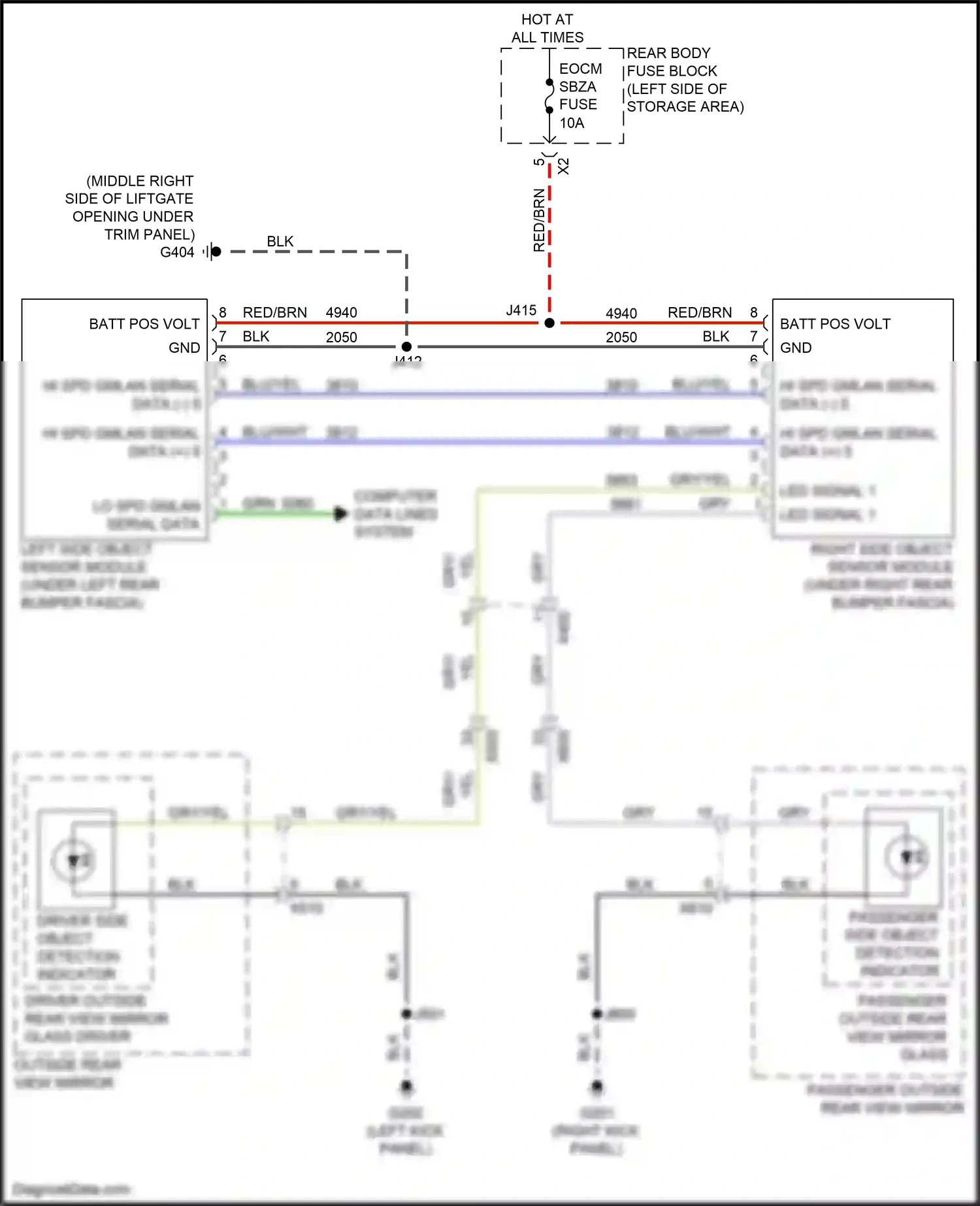 Wiring diagram computer data lines system for GMC Acadia II (2016-2019) (61 of 89)