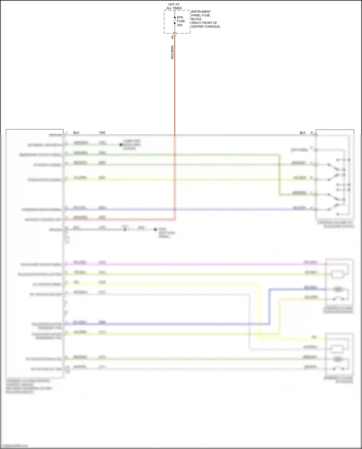 Wiring diagram down switch signal for GMC Acadia II (2016-2019) (1 of 1)