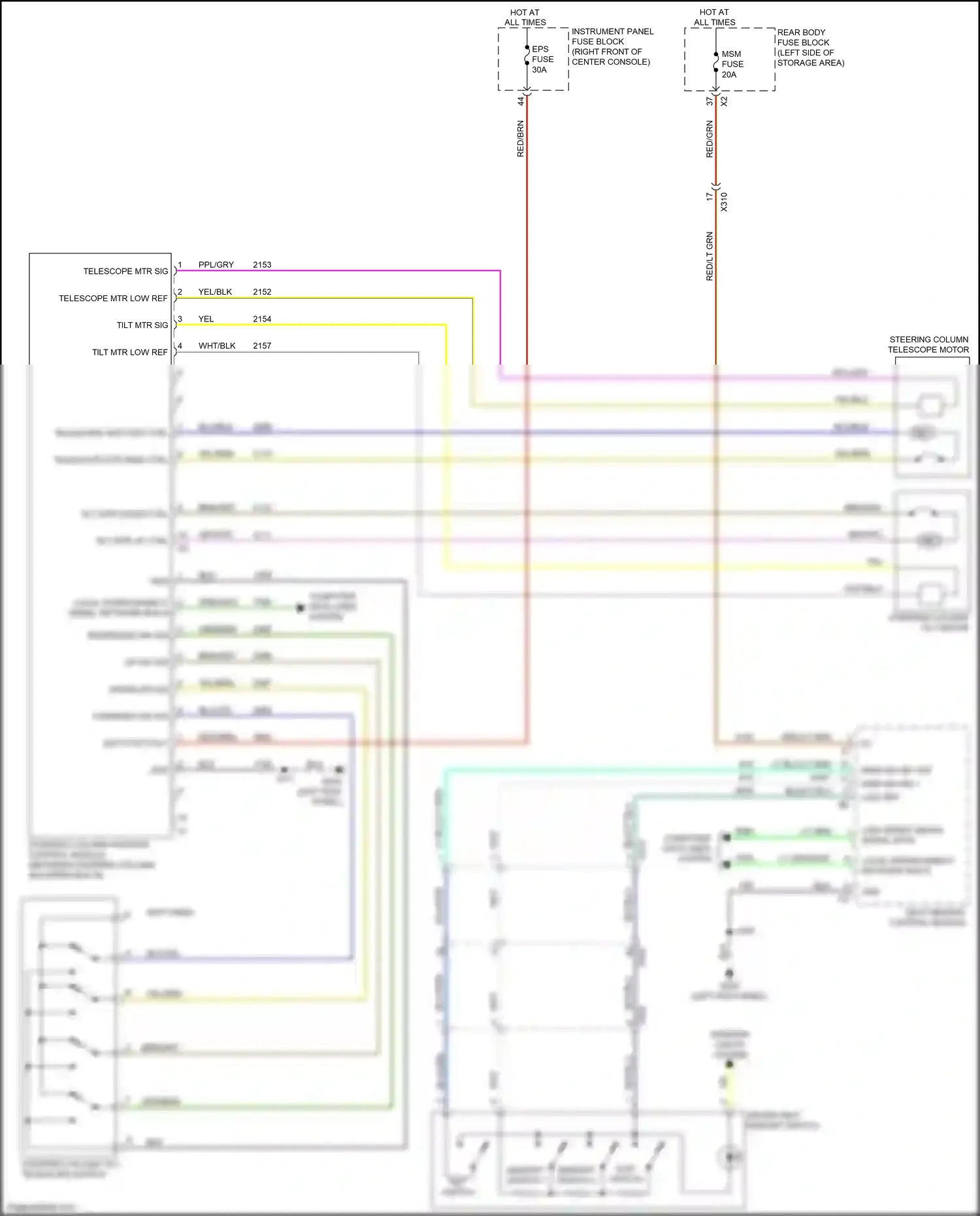 Wiring diagram exit switch for GMC Acadia II (2016-2019) (3 of 3)