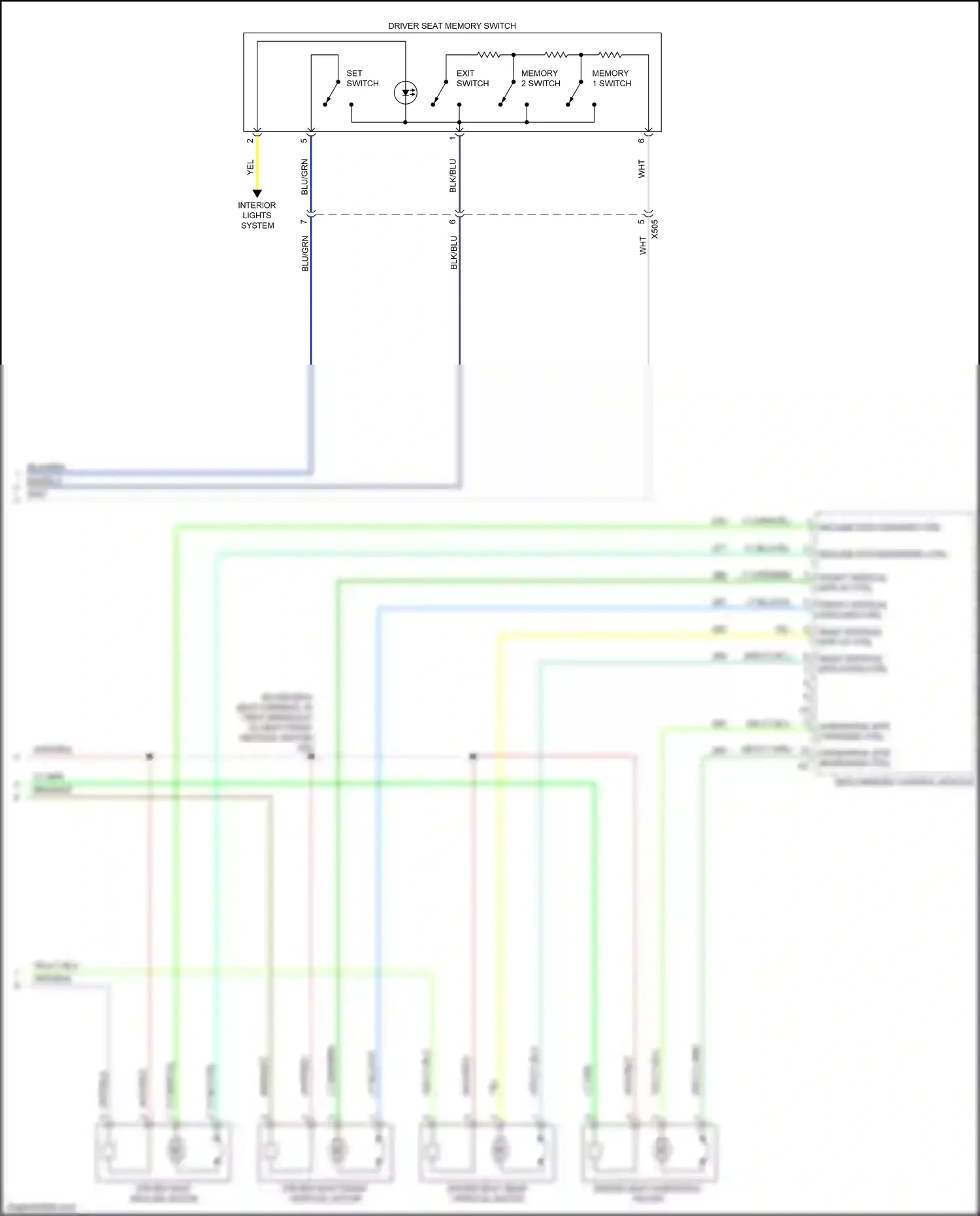 Wiring diagram front vertical mtr dwn ctrl for GMC Acadia II (2016-2019) (1 of 1)
