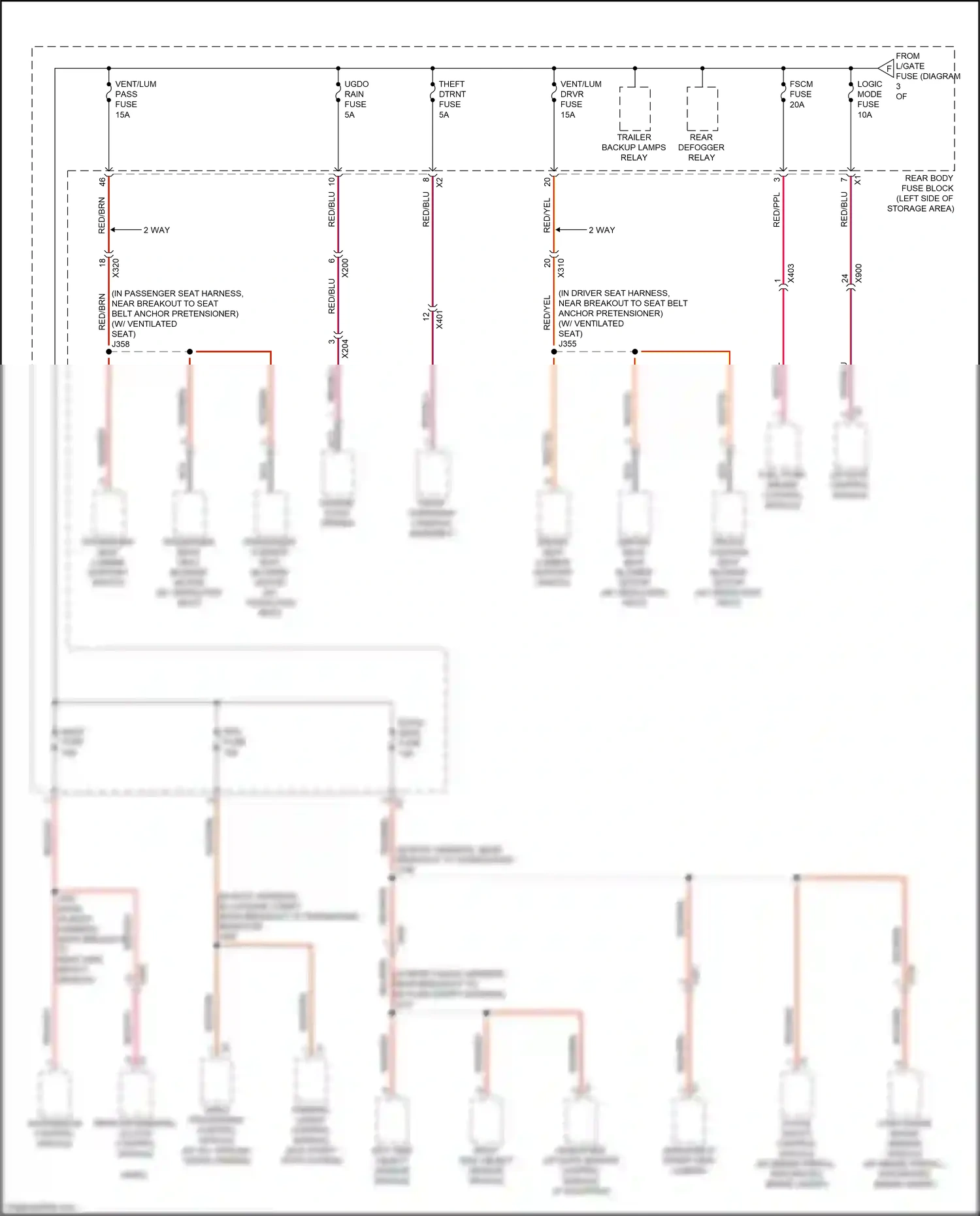 Wiring diagram left side object sensor module for GMC Acadia II (2016-2019) (4 of 4)