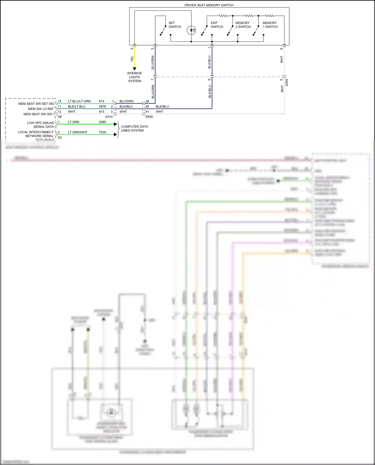 Wiring diagram mem sw lo ref for GMC Acadia II (2016-2019) (2 of 2)