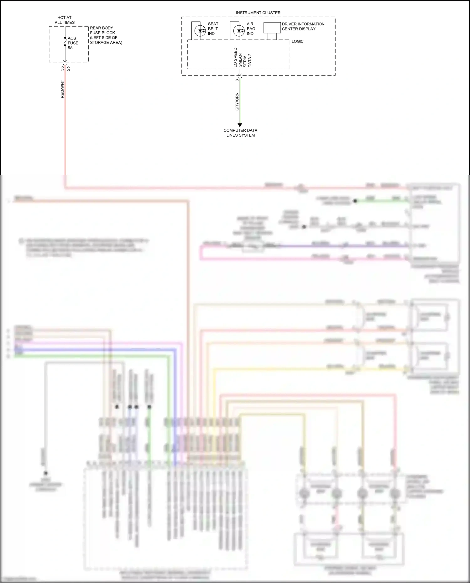 Wiring diagram passenger presence module for GMC Acadia II (2016-2019) (3 of 3)
