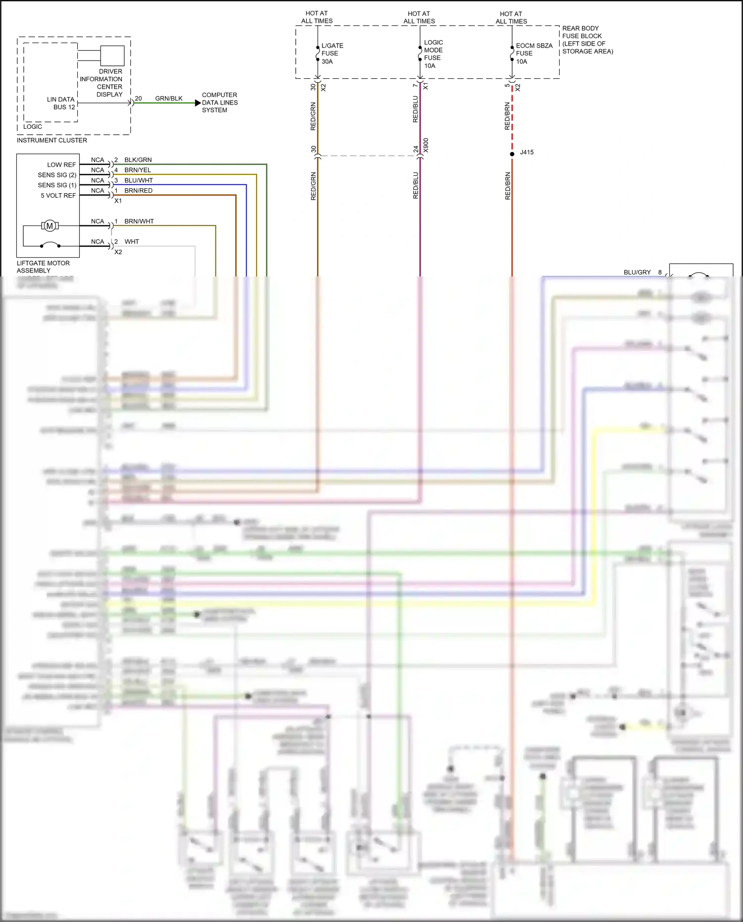 Wiring diagram ppl/grn for GMC Acadia II (2016-2019) (4 of 10)