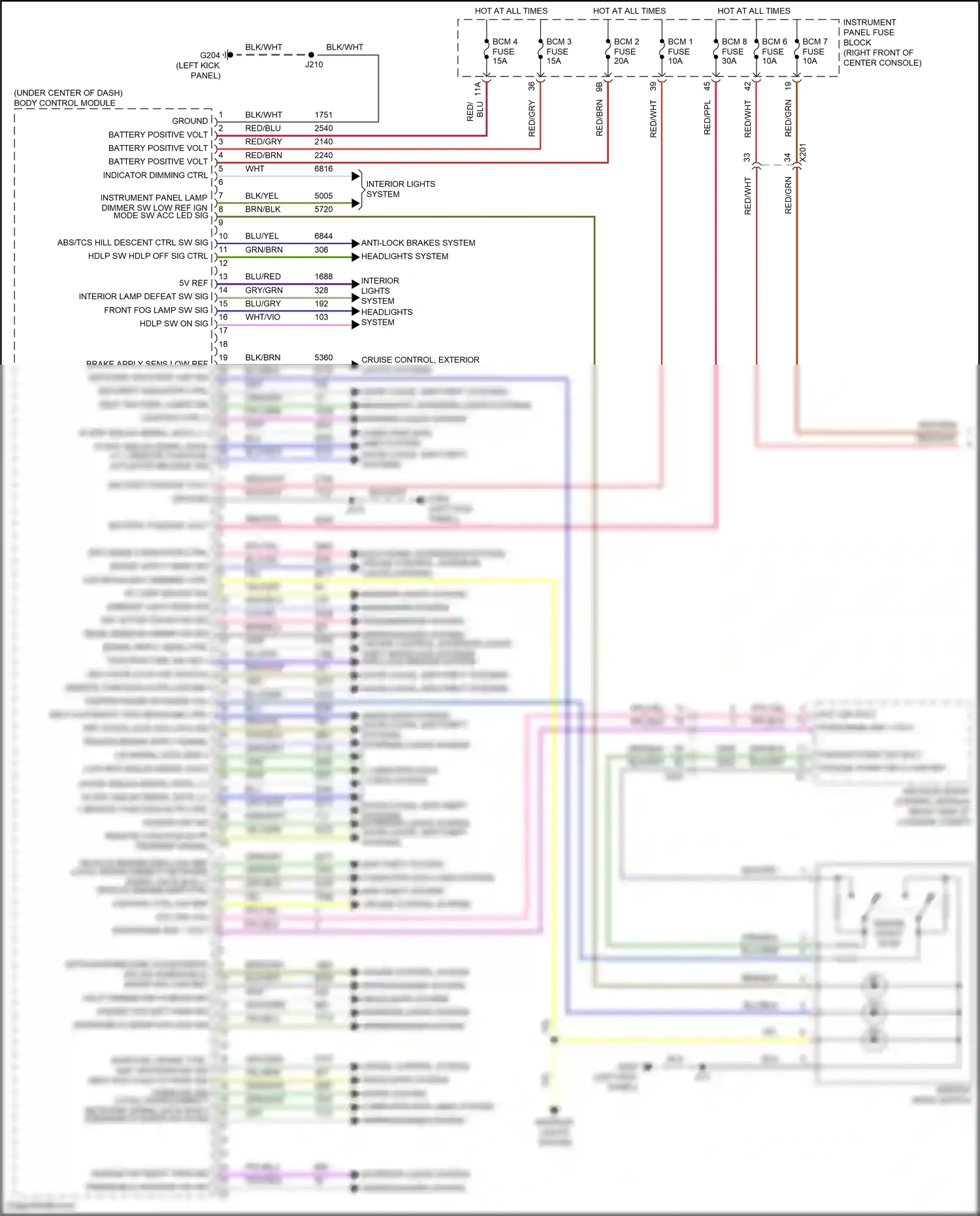 Wiring diagram red/grn for GMC Acadia II (2016-2019) (15 of 37)