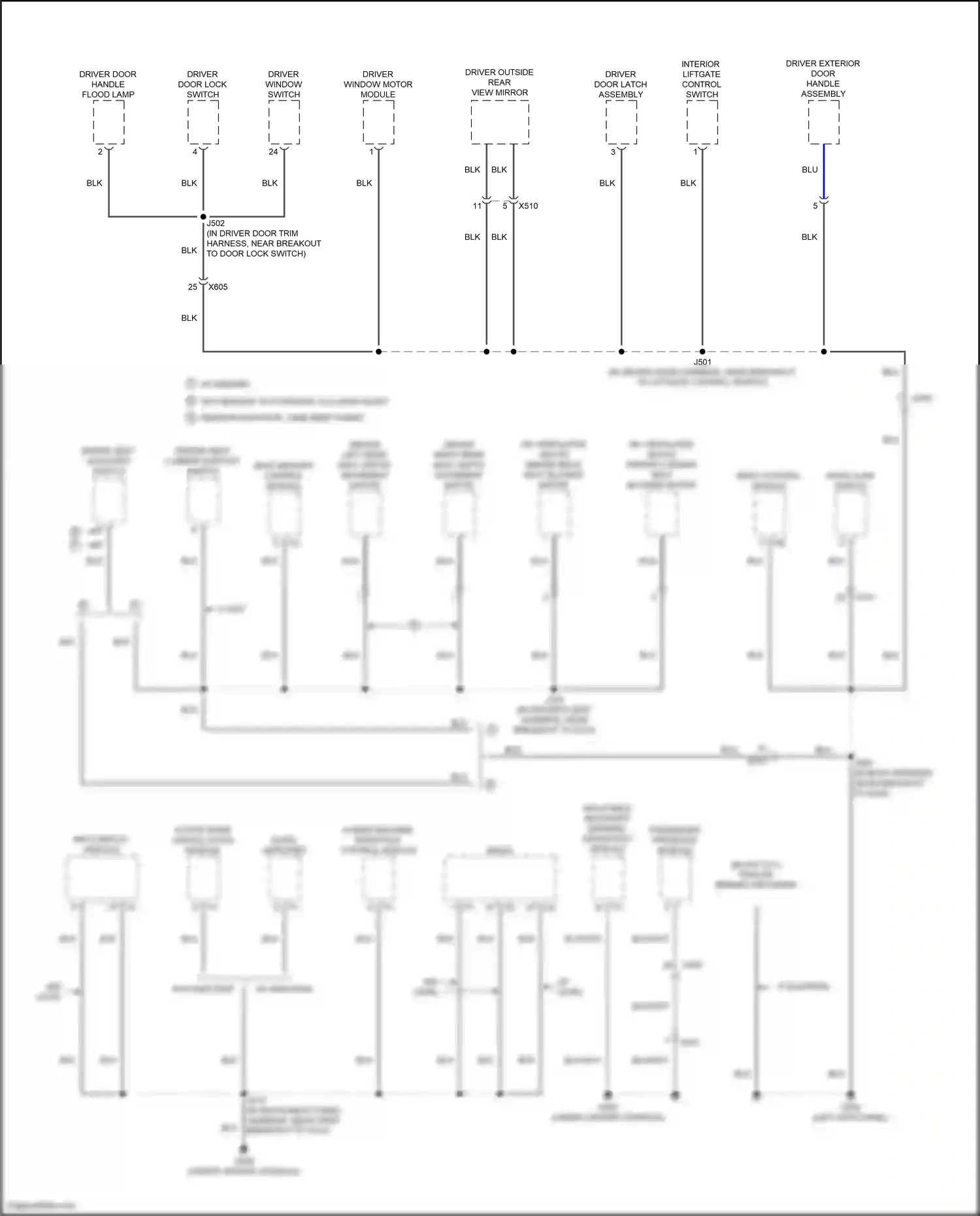 Wiring diagram seat memory control module for GMC Acadia II (2016-2019) (4 of 10)