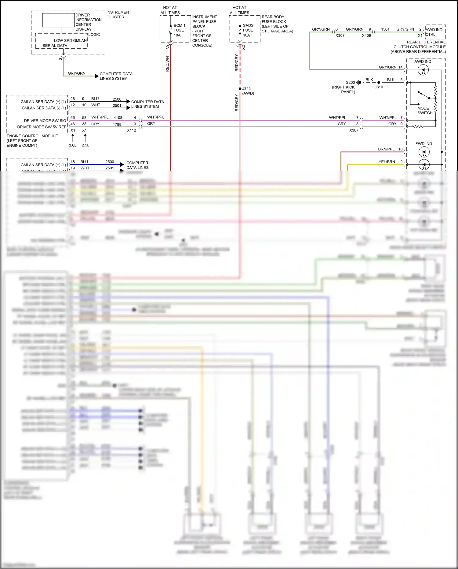 Wiring diagram snow ind for GMC Acadia II (2016-2019) (1 of 1)