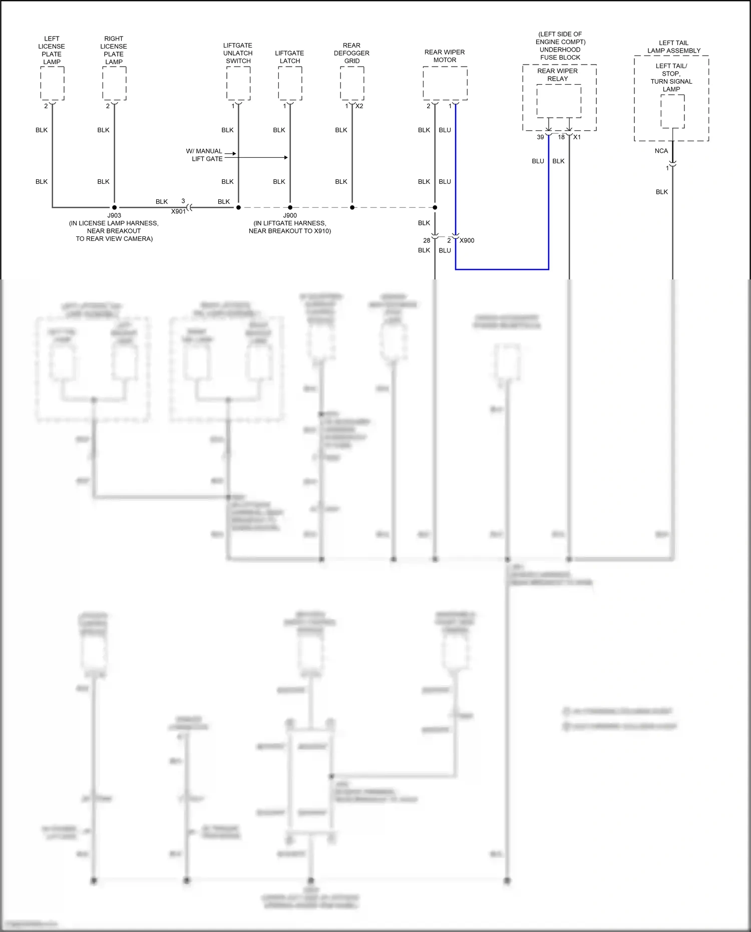 Wiring diagram w/ forward collision alert for GMC Acadia II (2016-2019) (1 of 2)