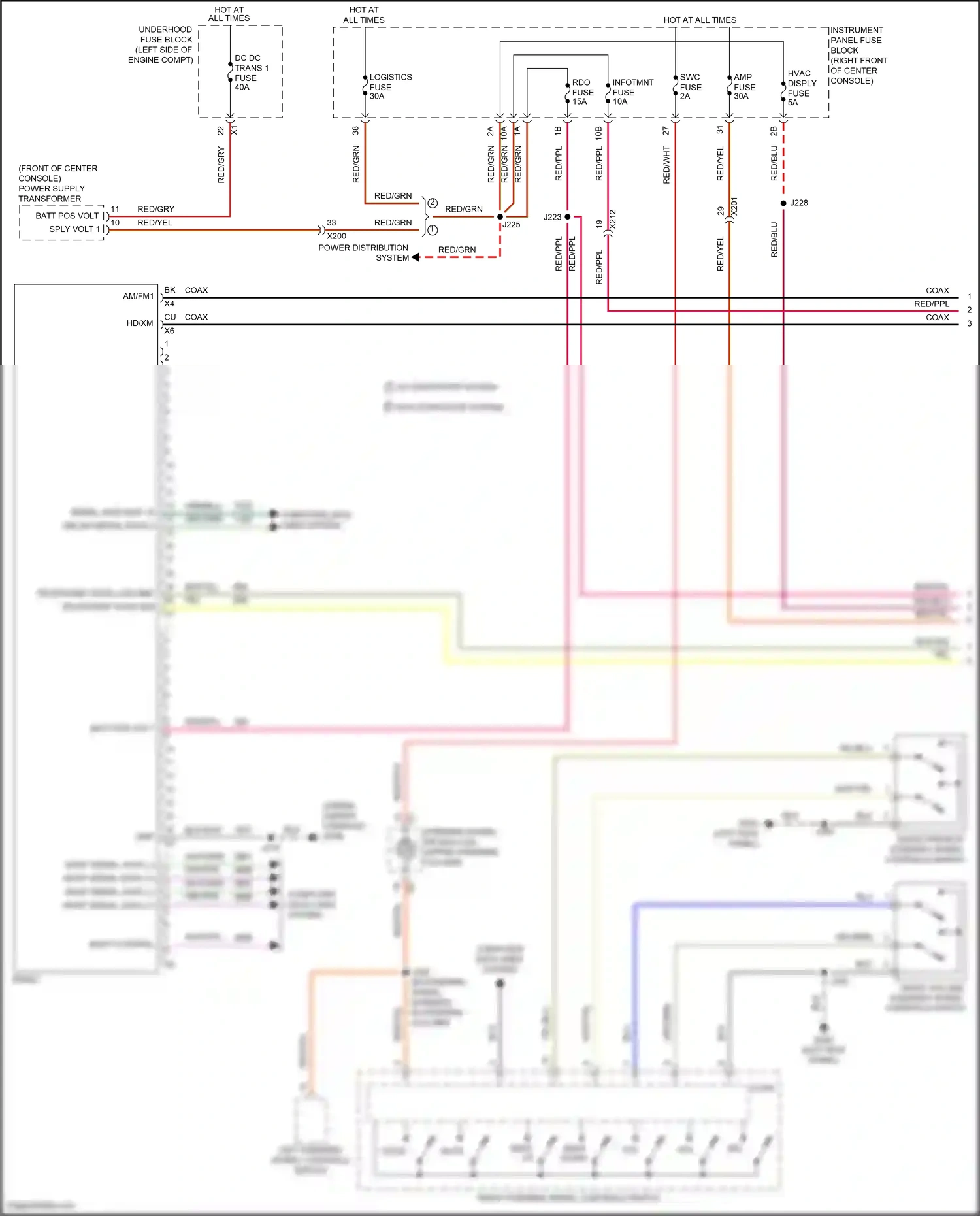Wiring diagram w/ start/stop system for GMC Acadia II (2016-2019) (3 of 6)