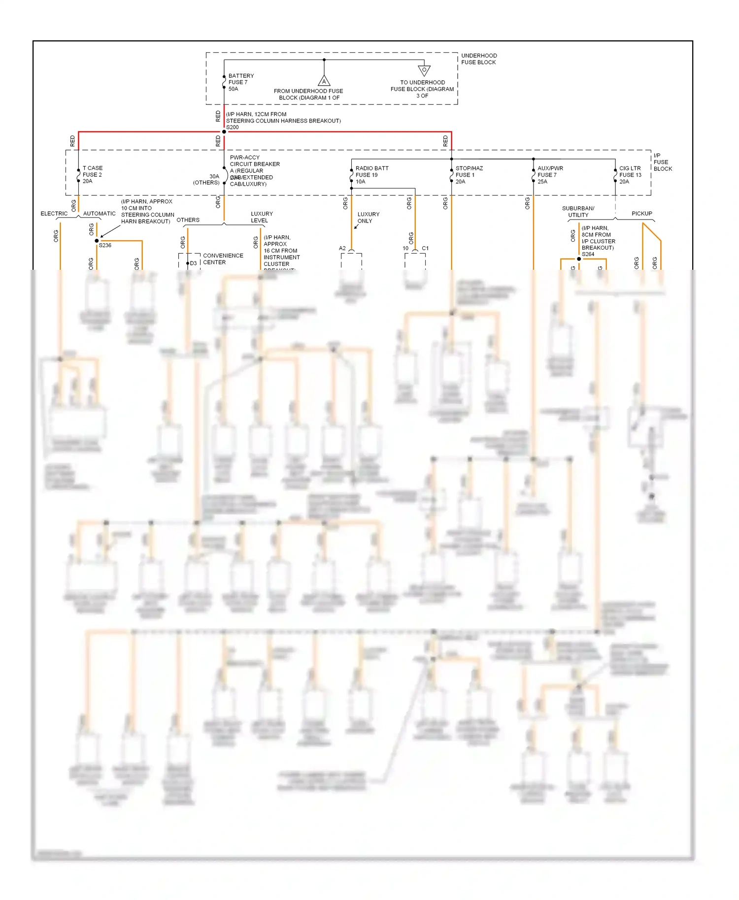 GMC C3500 HD  (1991-2000) automatic transfer case wiring diagram  (1 of 2)