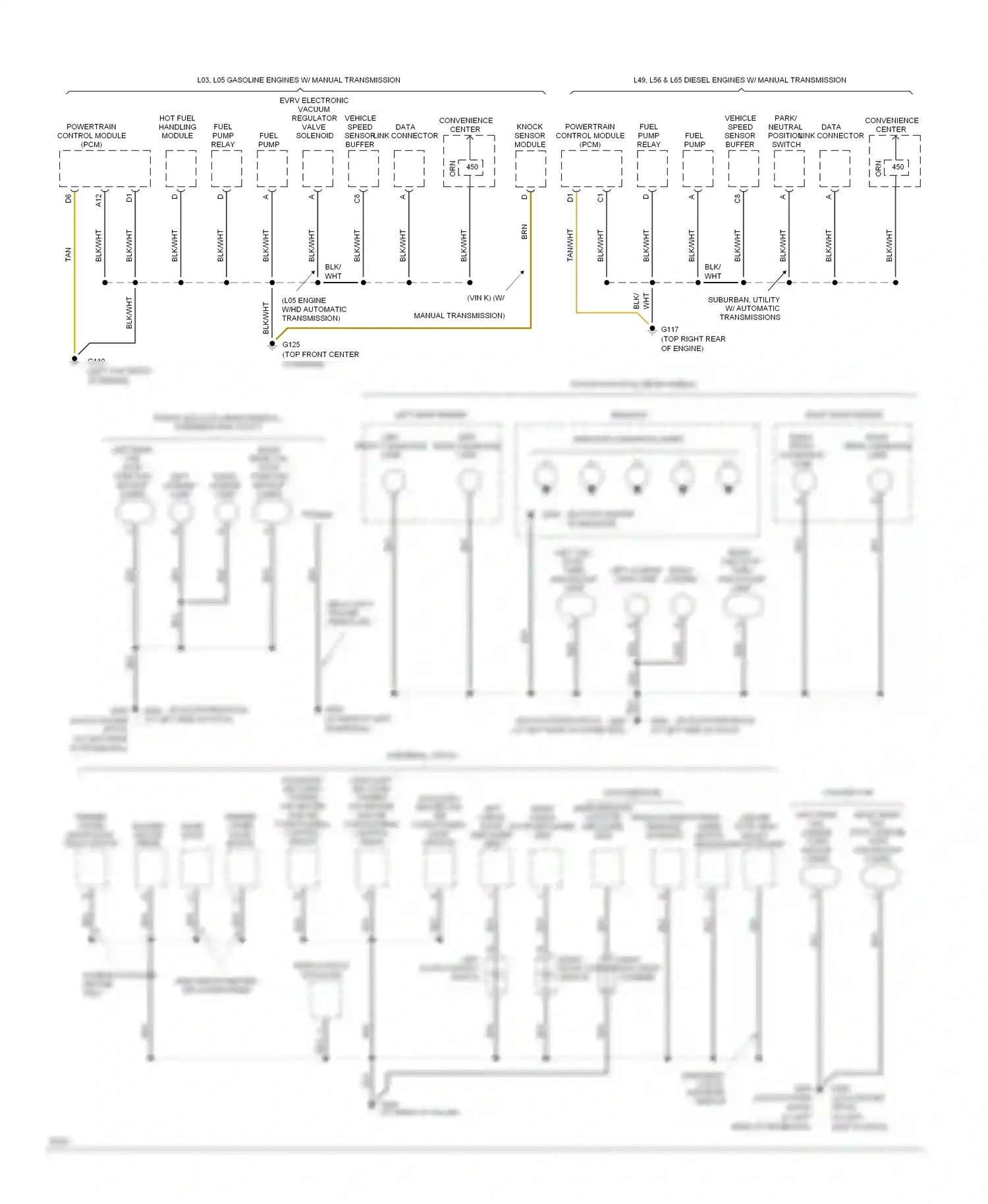 GMC C3500 HD  (1991-2000) knock sensor module wiring diagram  (1 of 1)