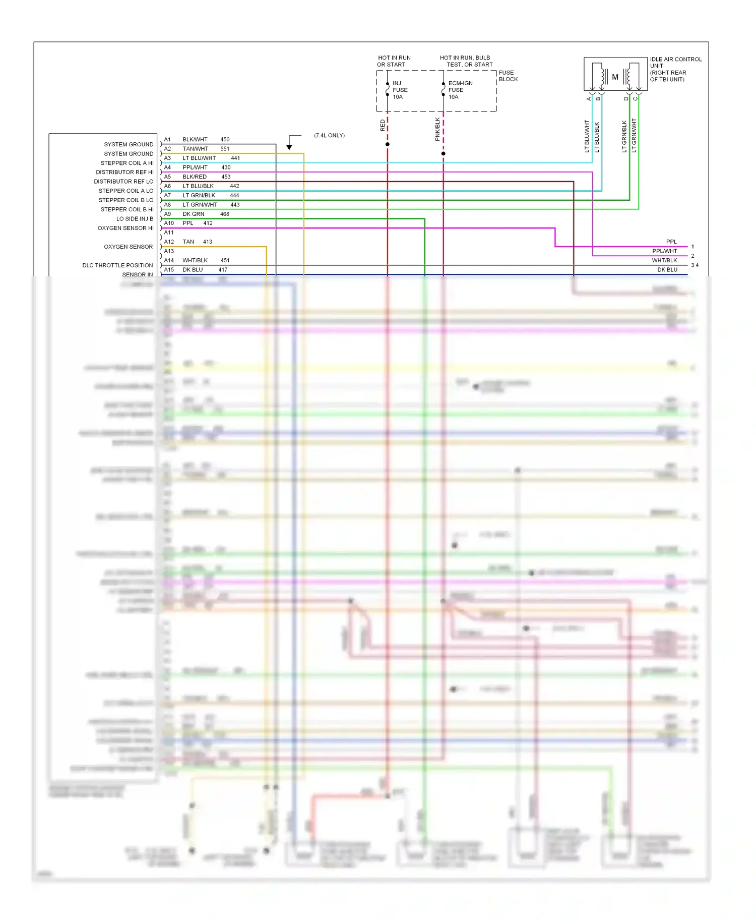 GMC C3500 HD  (1991-2000) mil indicator ctrl wiring diagram  (1 of 2)
