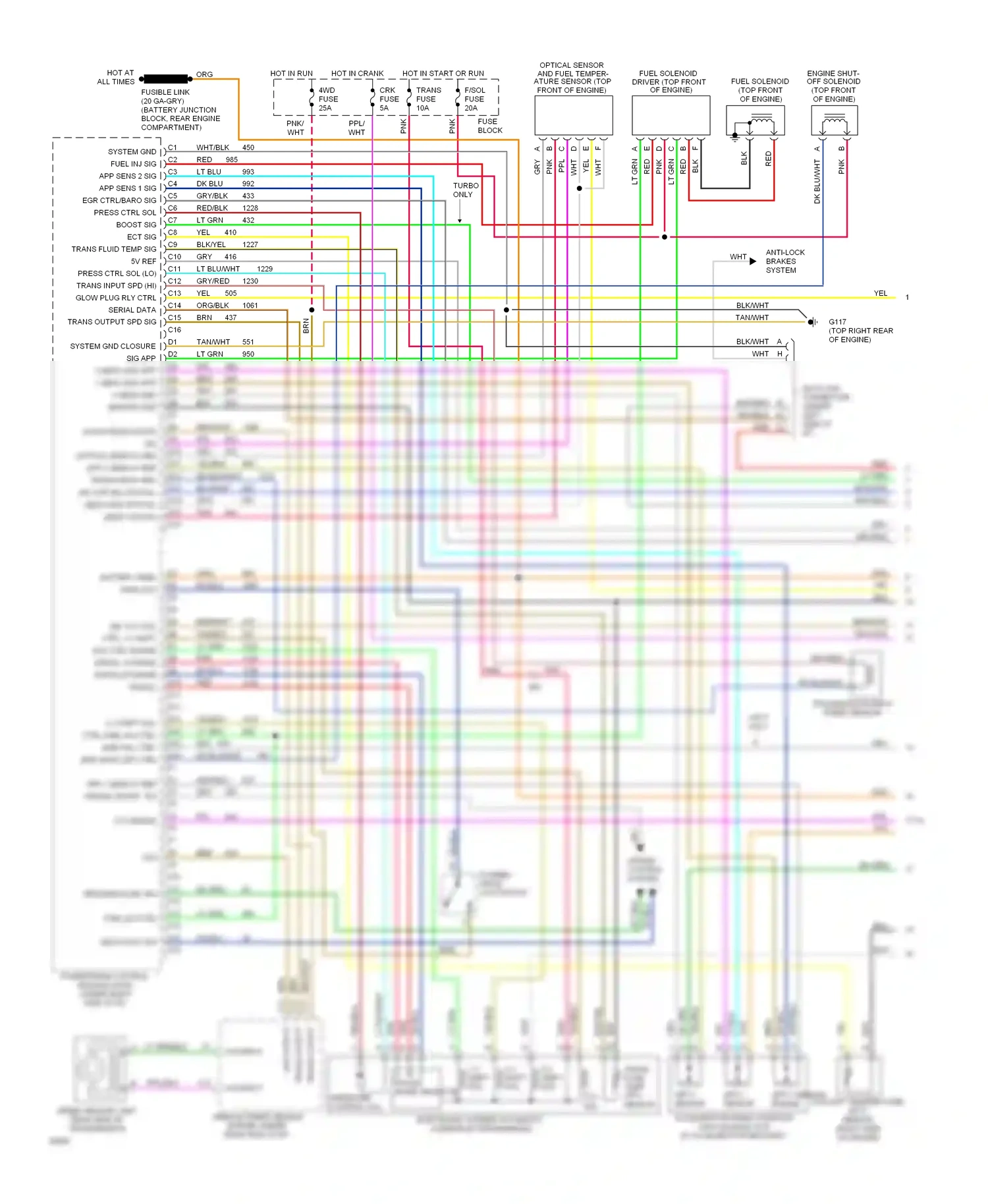 GMC C3500 HD  (1991-2000) range mode selector wiring diagram  (4 of 23)