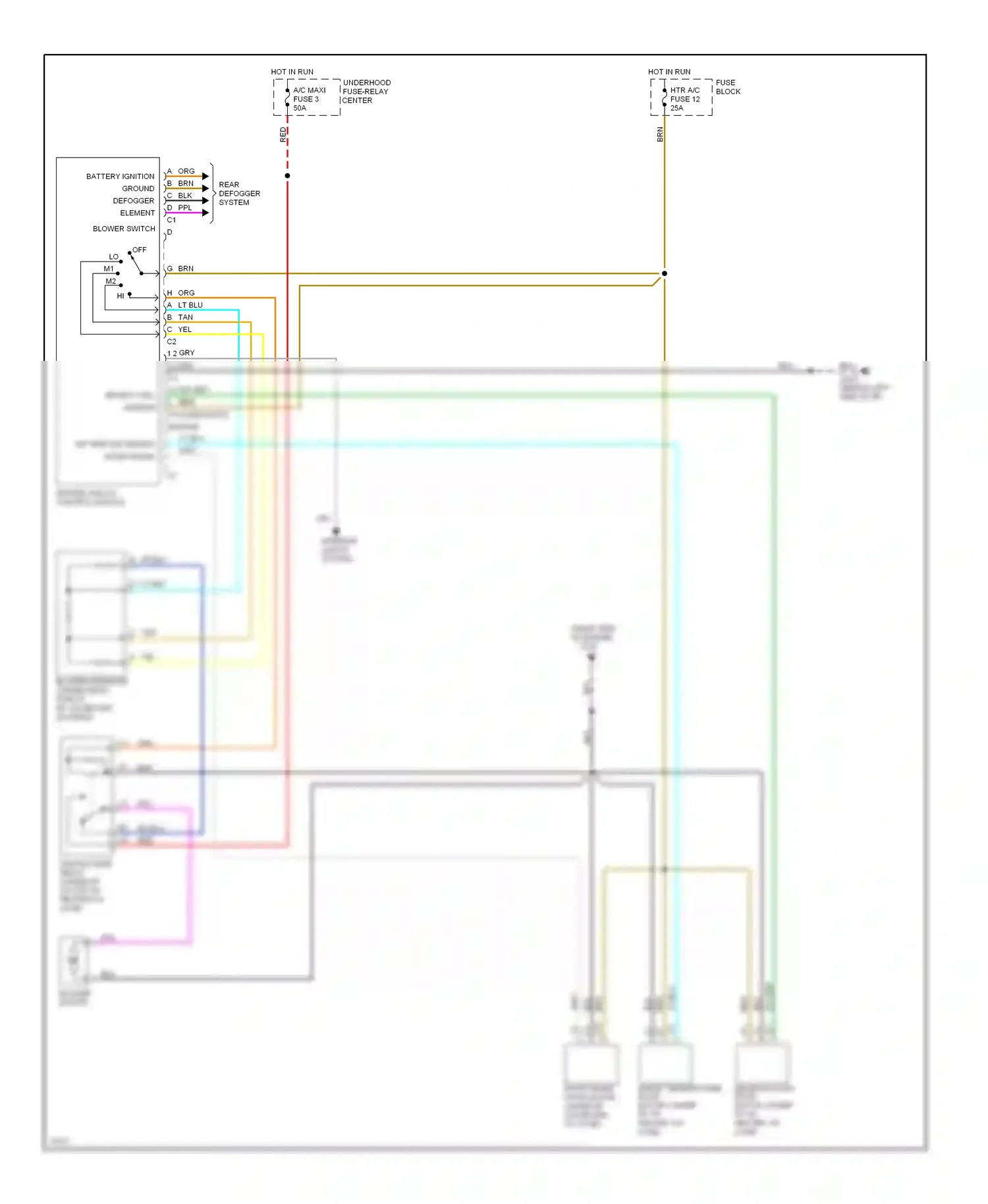 GMC C3500 HD  (1991-2000) recirc ctrl ignition wiring diagram  (1 of 6)