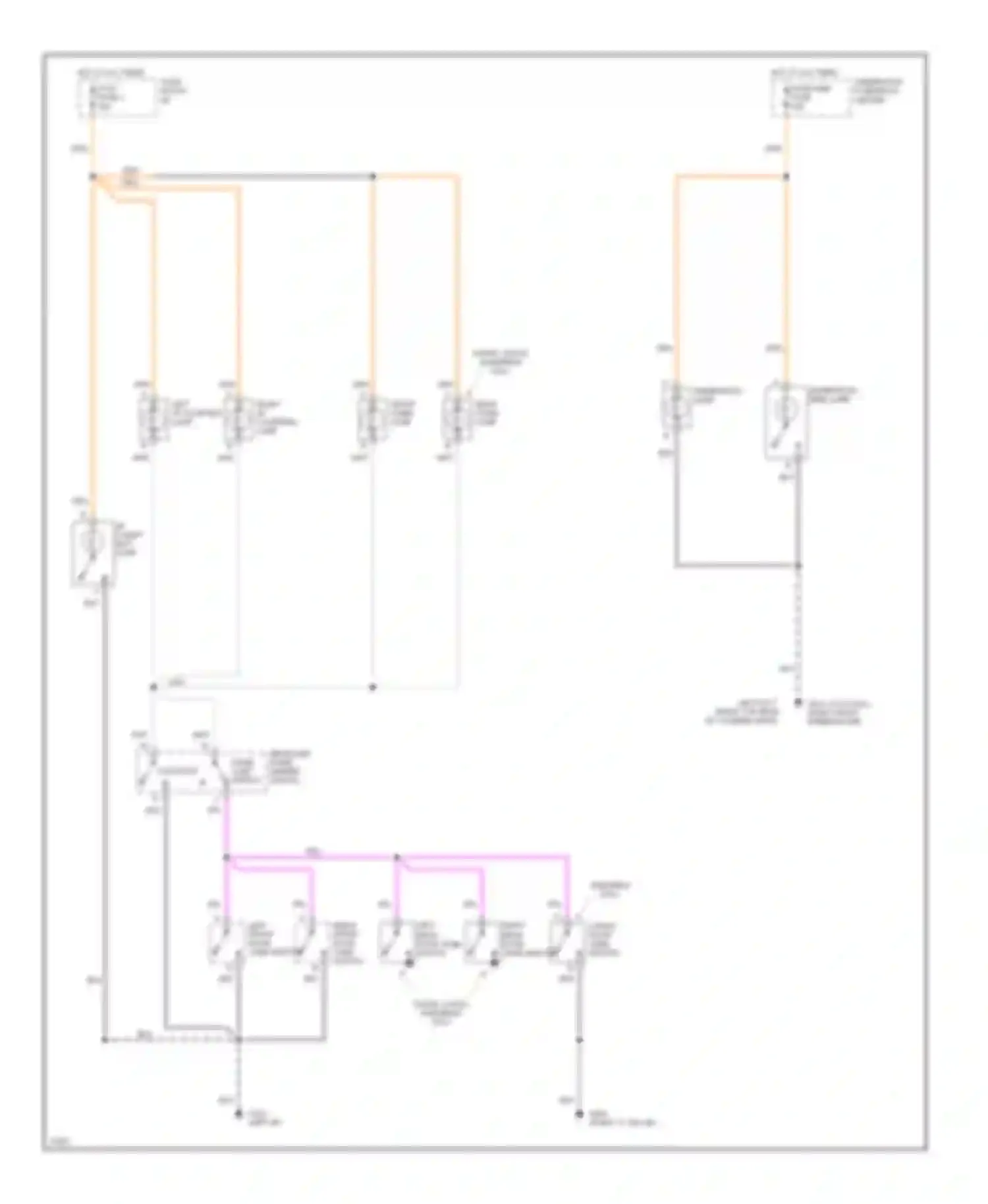 Cab & Chassis C2500 GMC  (1989-2000): Courtesy lamps circuit, without auxiliary lighting