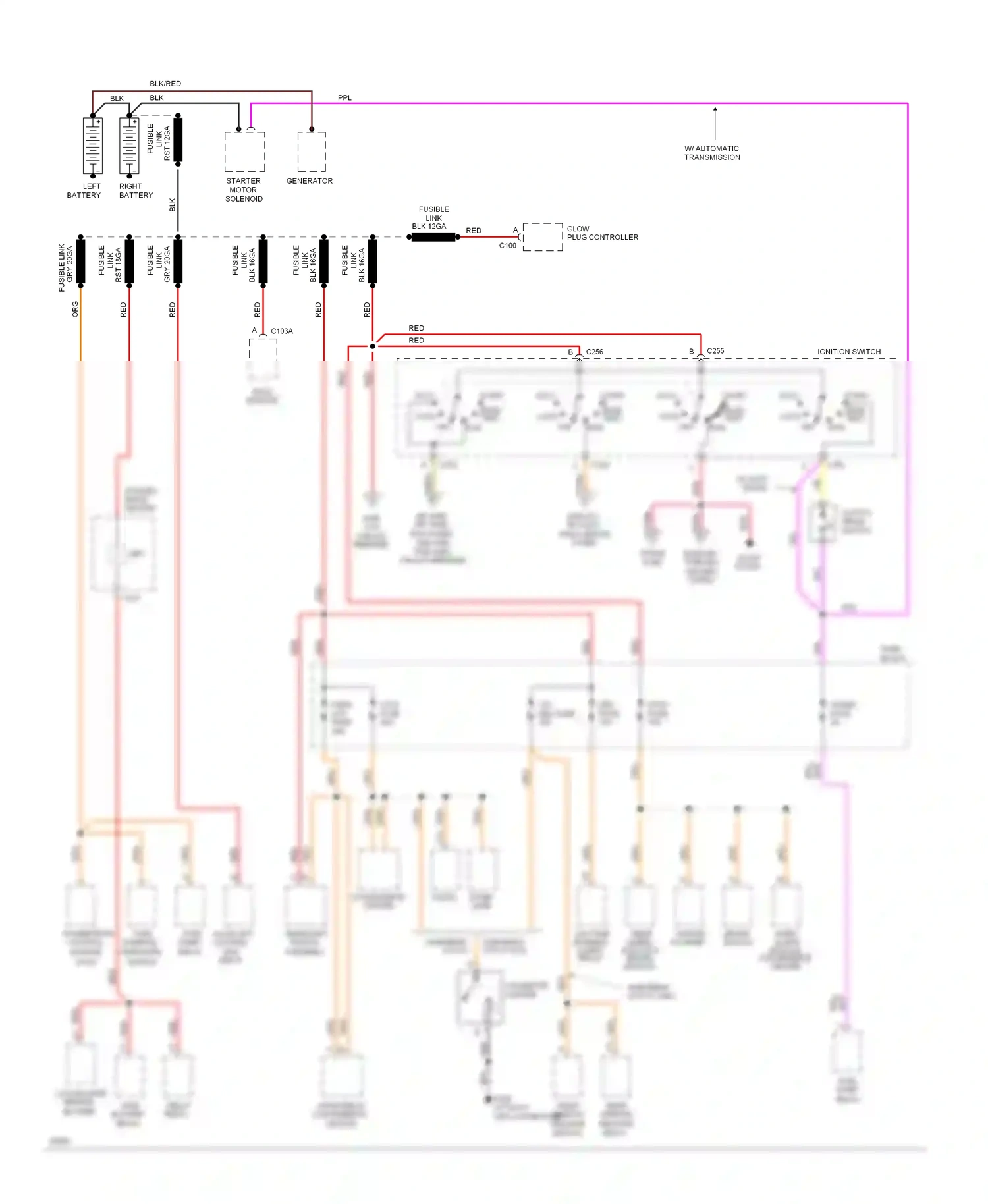 GMC Cab & Chassis C2500  (1989-2000) glow plug controller wiring diagram  (1 of 1)