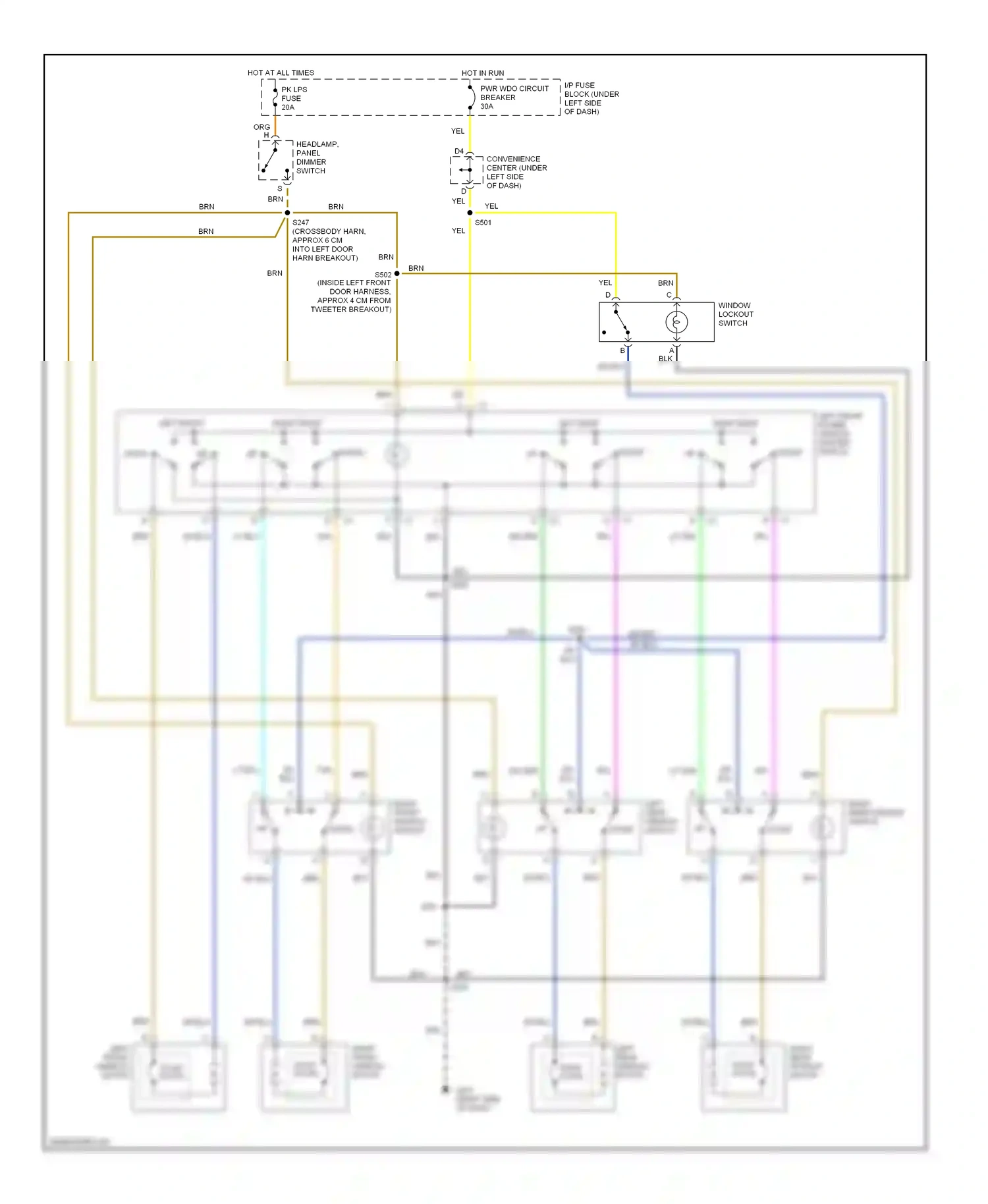 GMC Cab & Chassis C2500  (1989-2000) left front wiring diagram  (2 of 2)