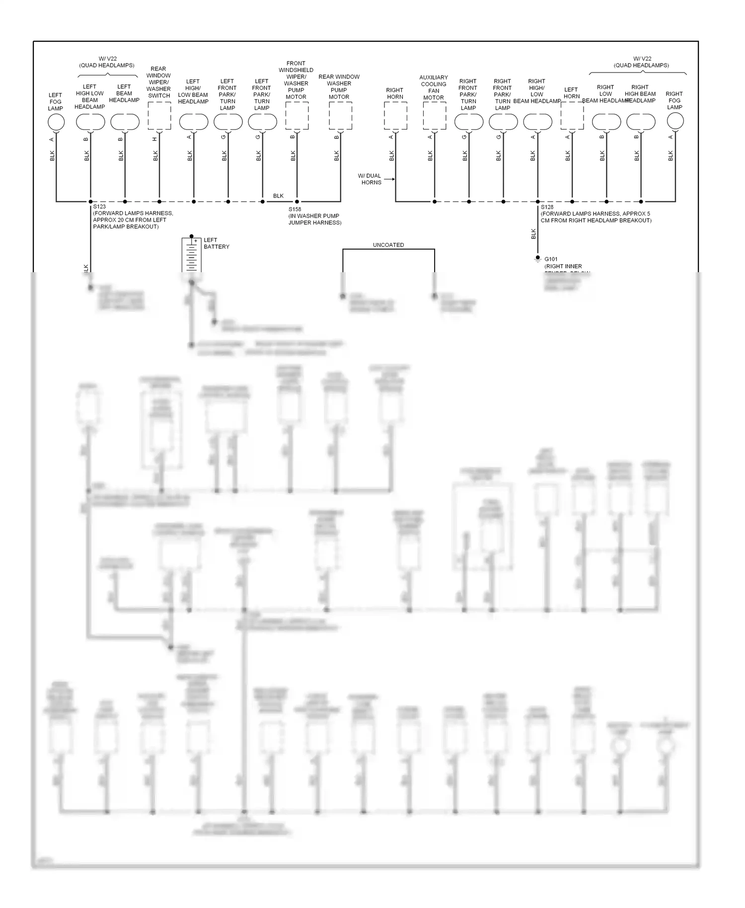 GMC Cab & Chassis C2500  (1989-2000) low coolant level indicator module wiring diagram  (1 of 1)