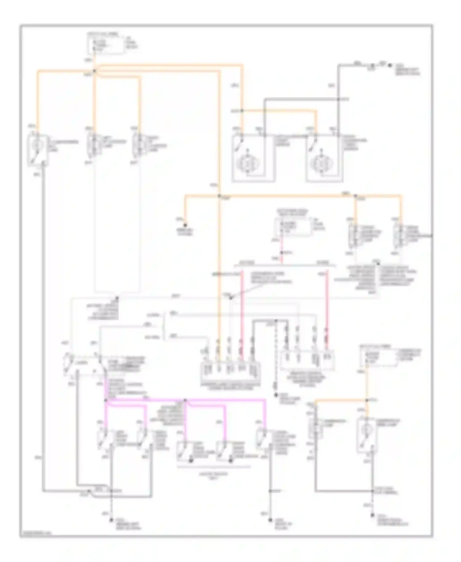Cab & Chassis C3500 GMC  (1985-2000): Courtesy lamps circuit, crew cab without auxiliary lighting