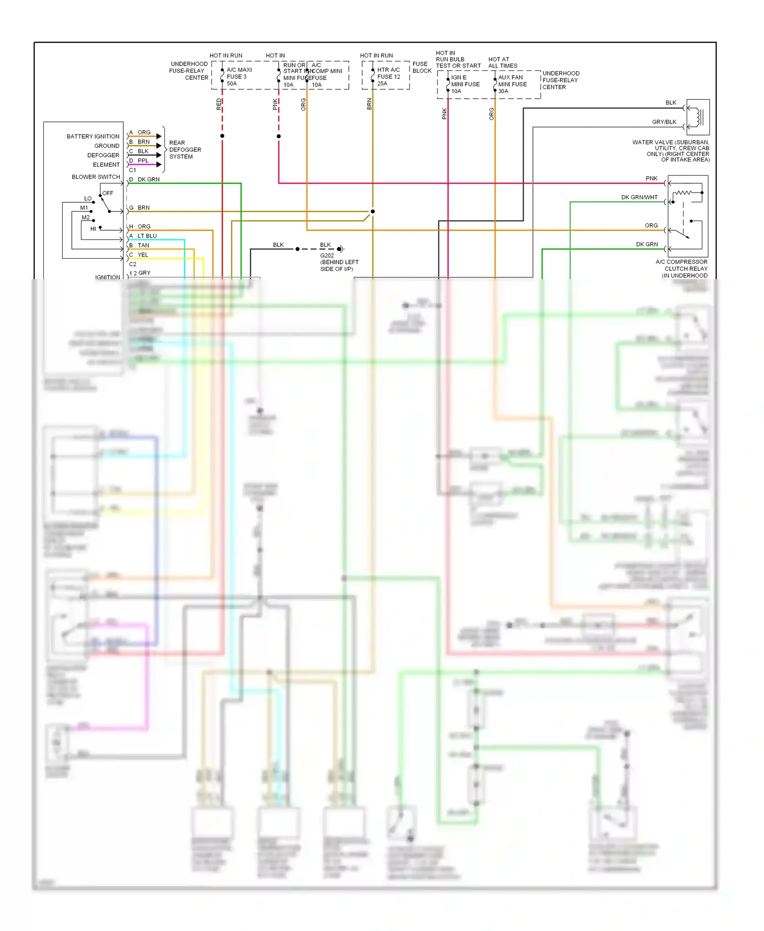 GMC Cab & Chassis K2500  (1989-2000) a/c ctrl wiring diagram  (8 of 8)