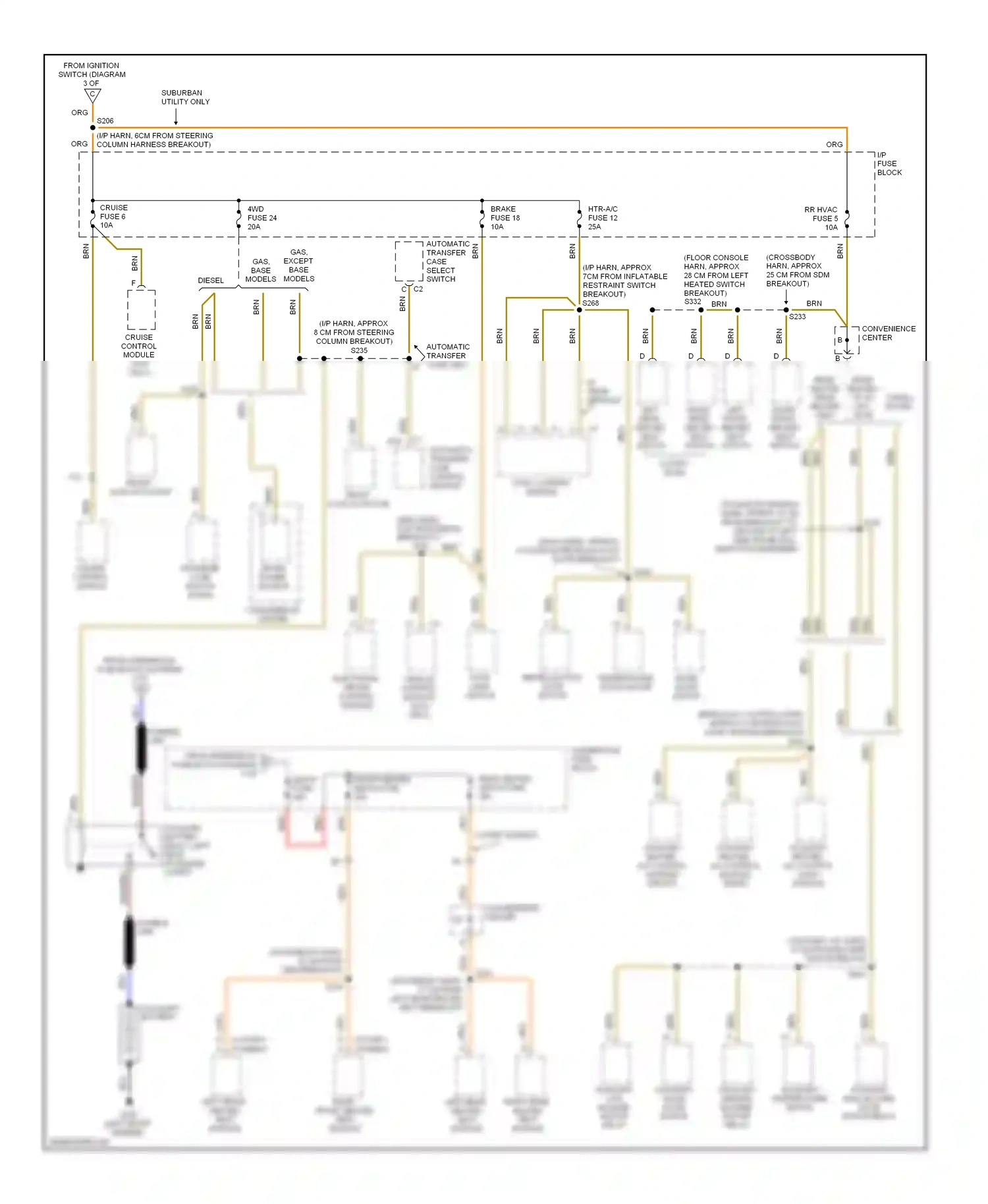 GMC Cab & Chassis K2500  (1989-2000) automatic transfer case control module wiring diagram  (1 of 2)