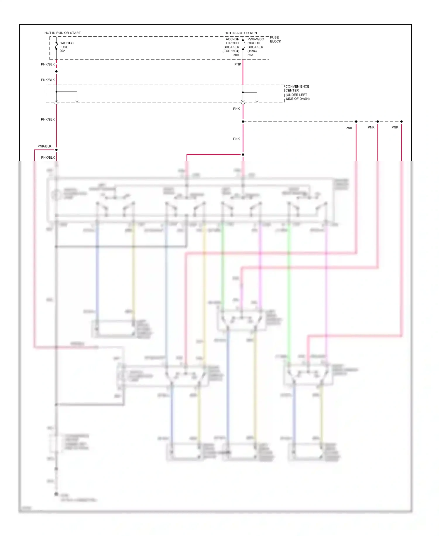 GMC Cab & Chassis K2500  (1989-2000) master window switch wiring diagram  (1 of 1)