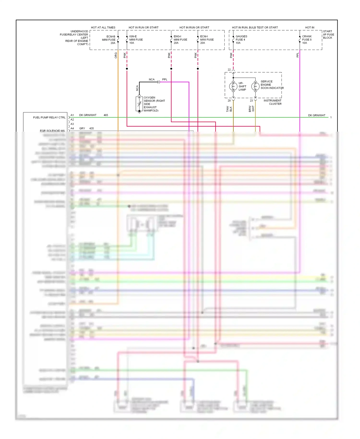 GMC Cab & Chassis K2500  (1989-2000) system ground sensor return ground wiring diagram  (1 of 2)
