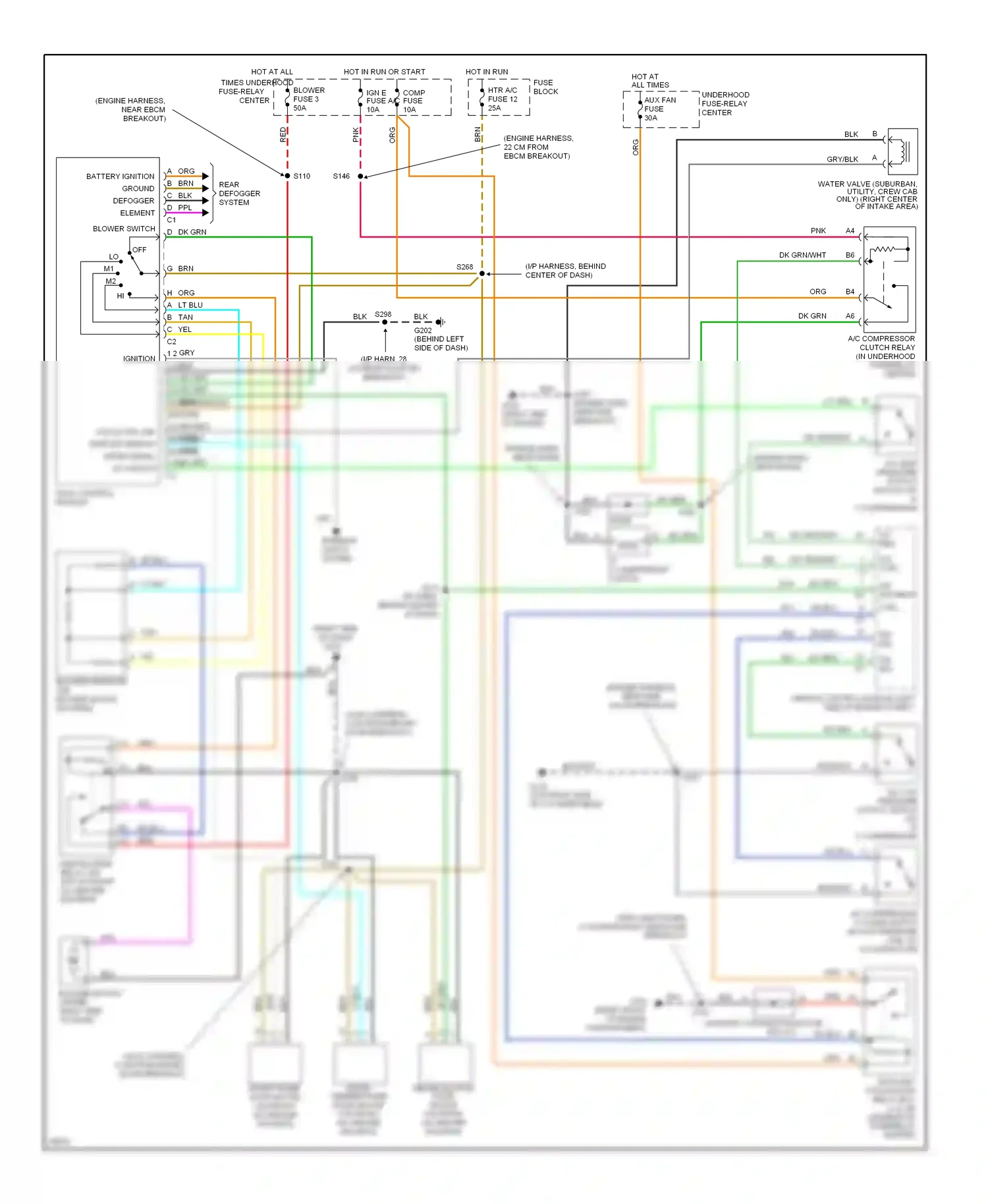 GMC Cab & Chassis K3500  (1985-2000) a/c ctrl wiring diagram  (1 of 7)