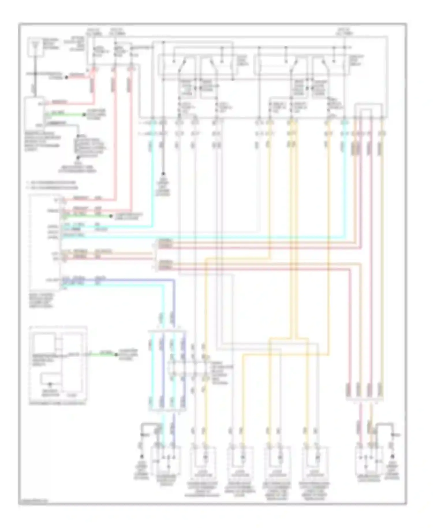 Cab & Chassis Sierra 3500 HD GMC  (2008-2012): Power door locks circuit, base