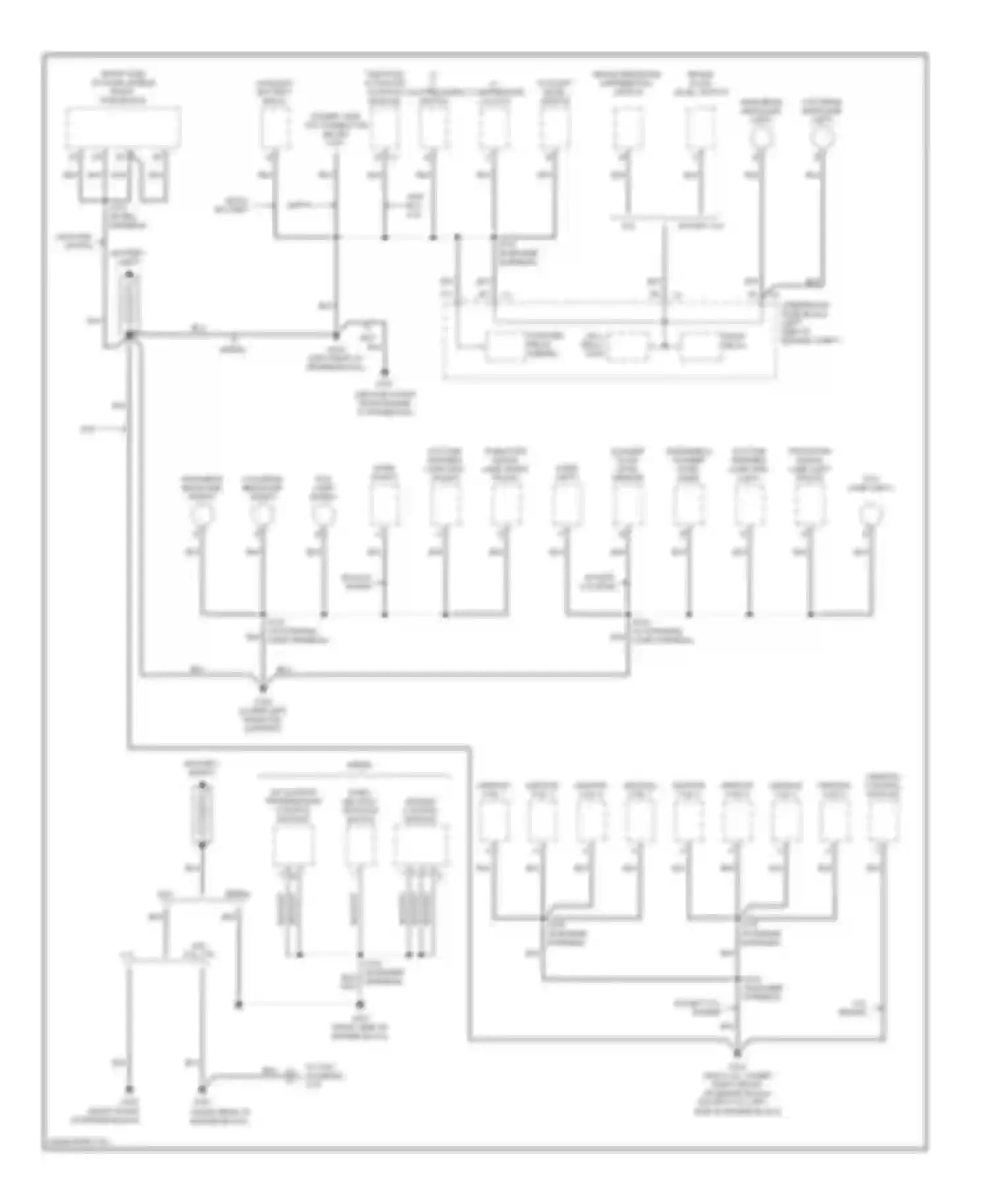 Cab & Chassis Sierra 3500 GMC  (2004-2007): Ground distribution circuit, except hybrid (1 of 4)