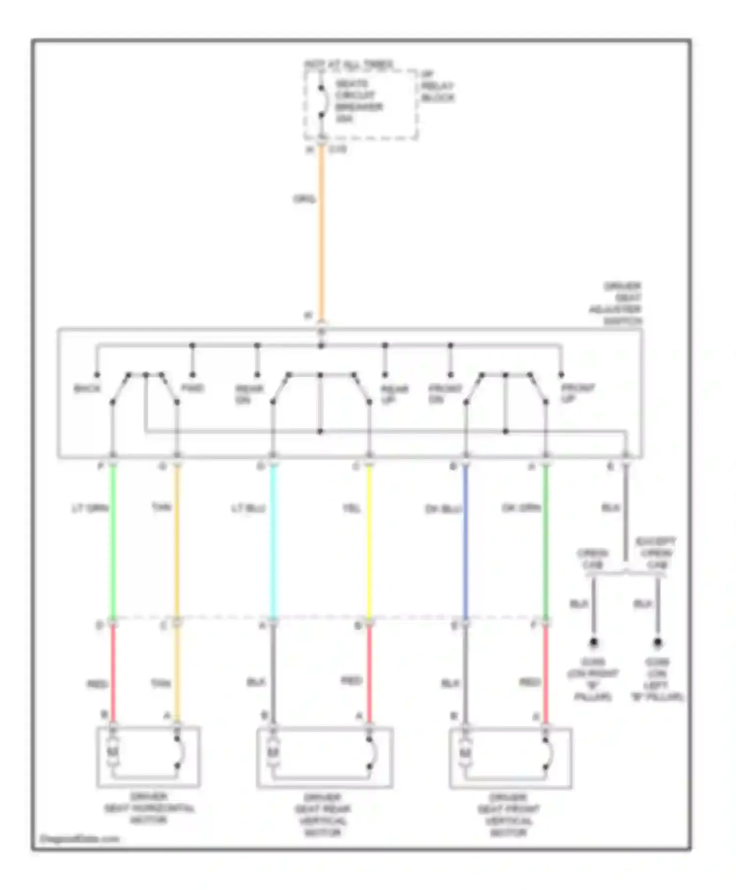 Cab & Chassis Sierra 3500 GMC  (2004-2007): Driver seat circuit