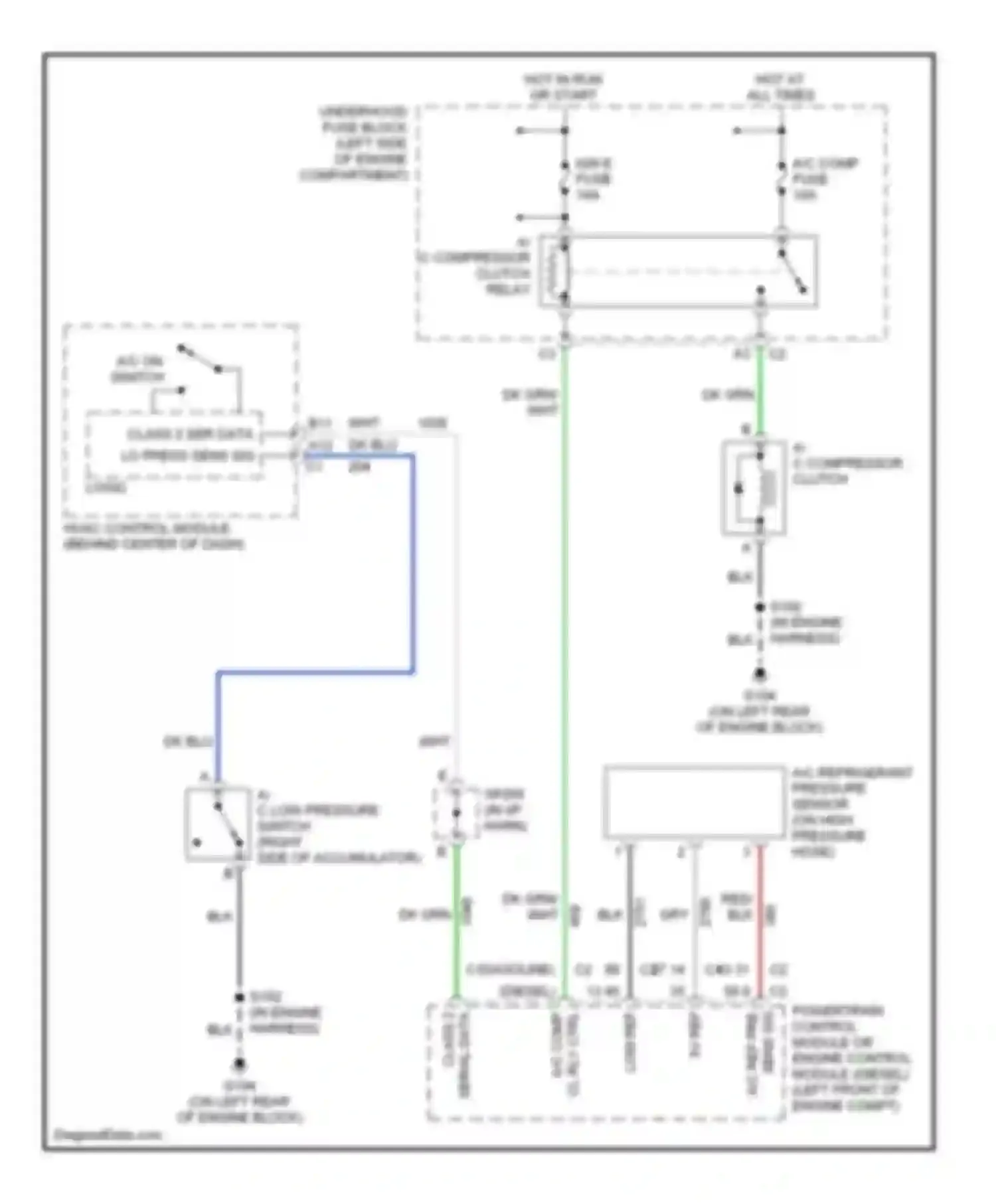 Wiring diagram class 2 ser data lo press sens sig for GMC Cab & Chassis Sierra 3500  (2004-2007) (1 of 1)