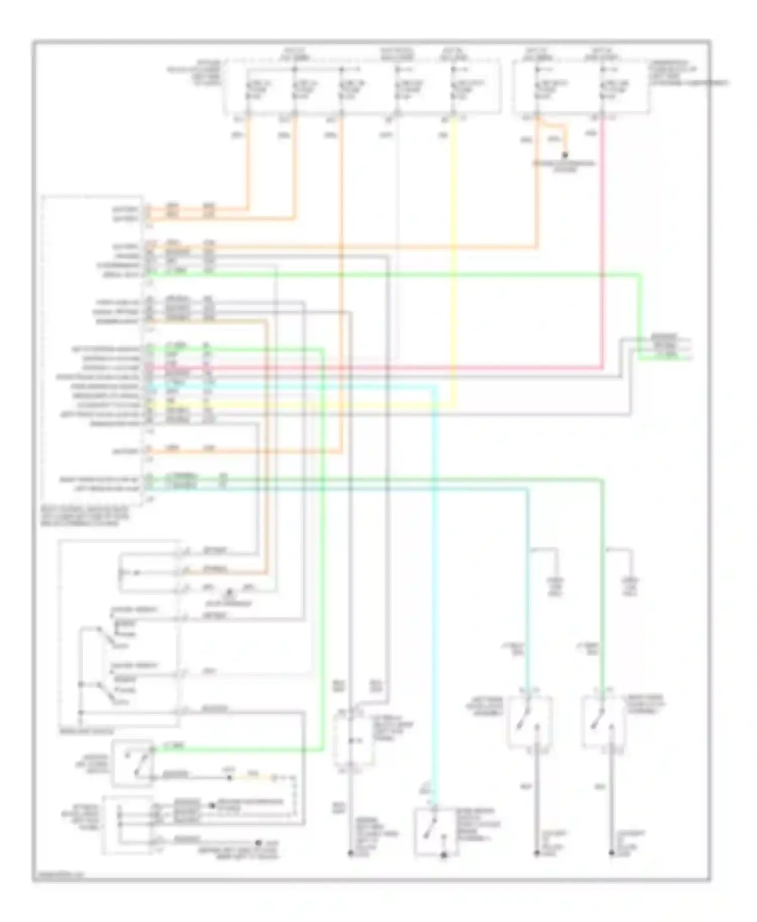 Wiring diagram ignition key alarm switch for GMC Cab & Chassis Sierra 3500  (2004-2007) (1 of 2)