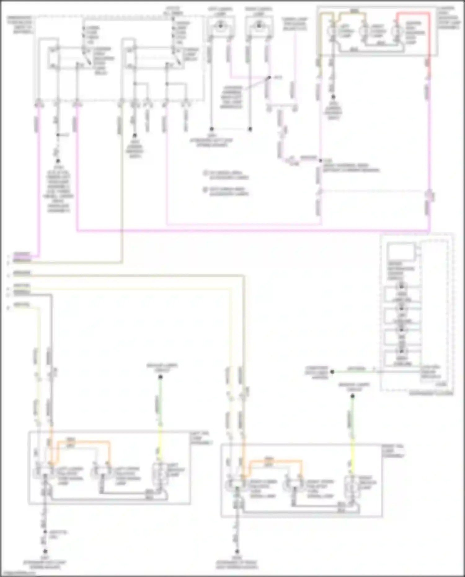 Canyon GMC II facelift (2020-2022): Exterior lamps circuit (3 of 3)