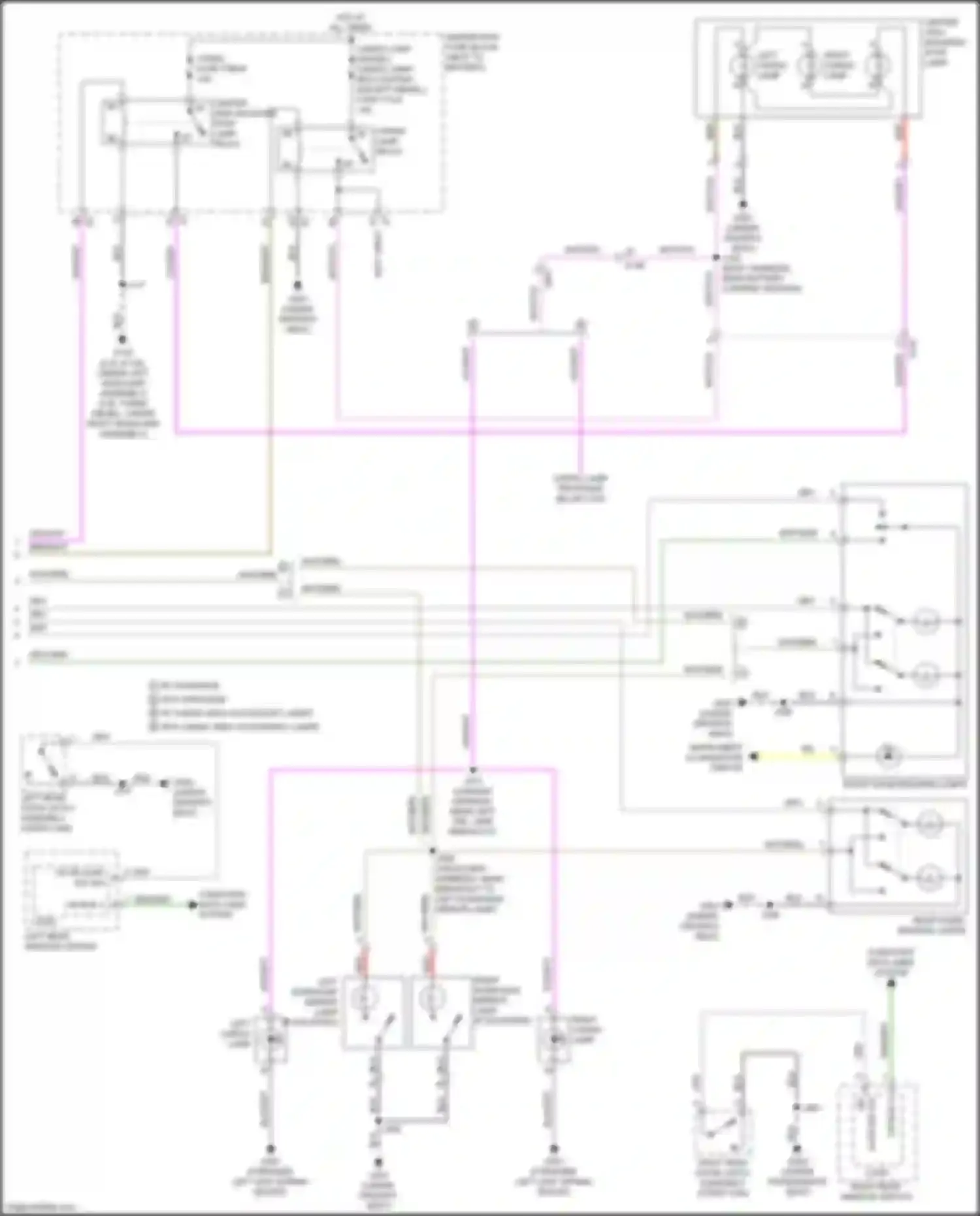 Canyon GMC II facelift (2020-2022): Courtesy lamps circuit (2 of 2)