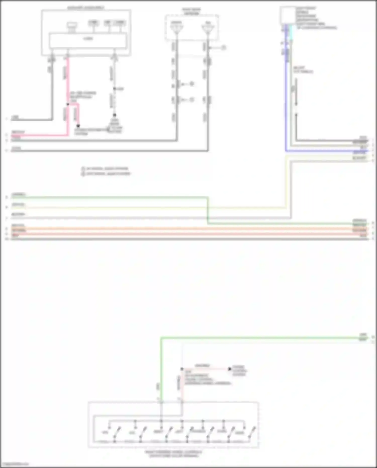 Wiring diagram left front mobile telephone microphone for GMC Canyon II facelift (2020-2022) (1 of 5)