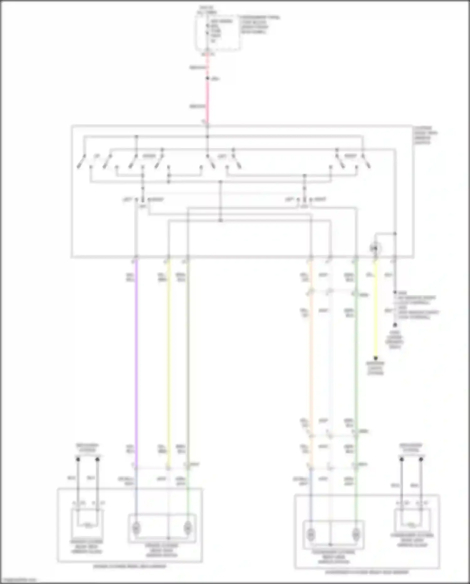 Wiring diagram passenger outside rear view mirror for GMC Canyon II facelift (2020-2022) (3 of 3)