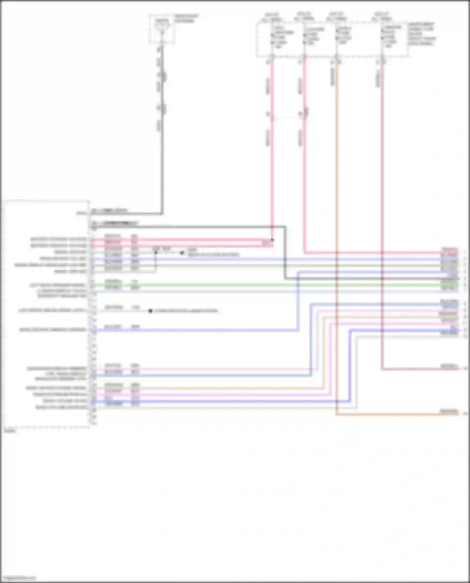 Wiring diagram radio keypad power signal for GMC Canyon II facelift (2020-2022) (1 of 2)