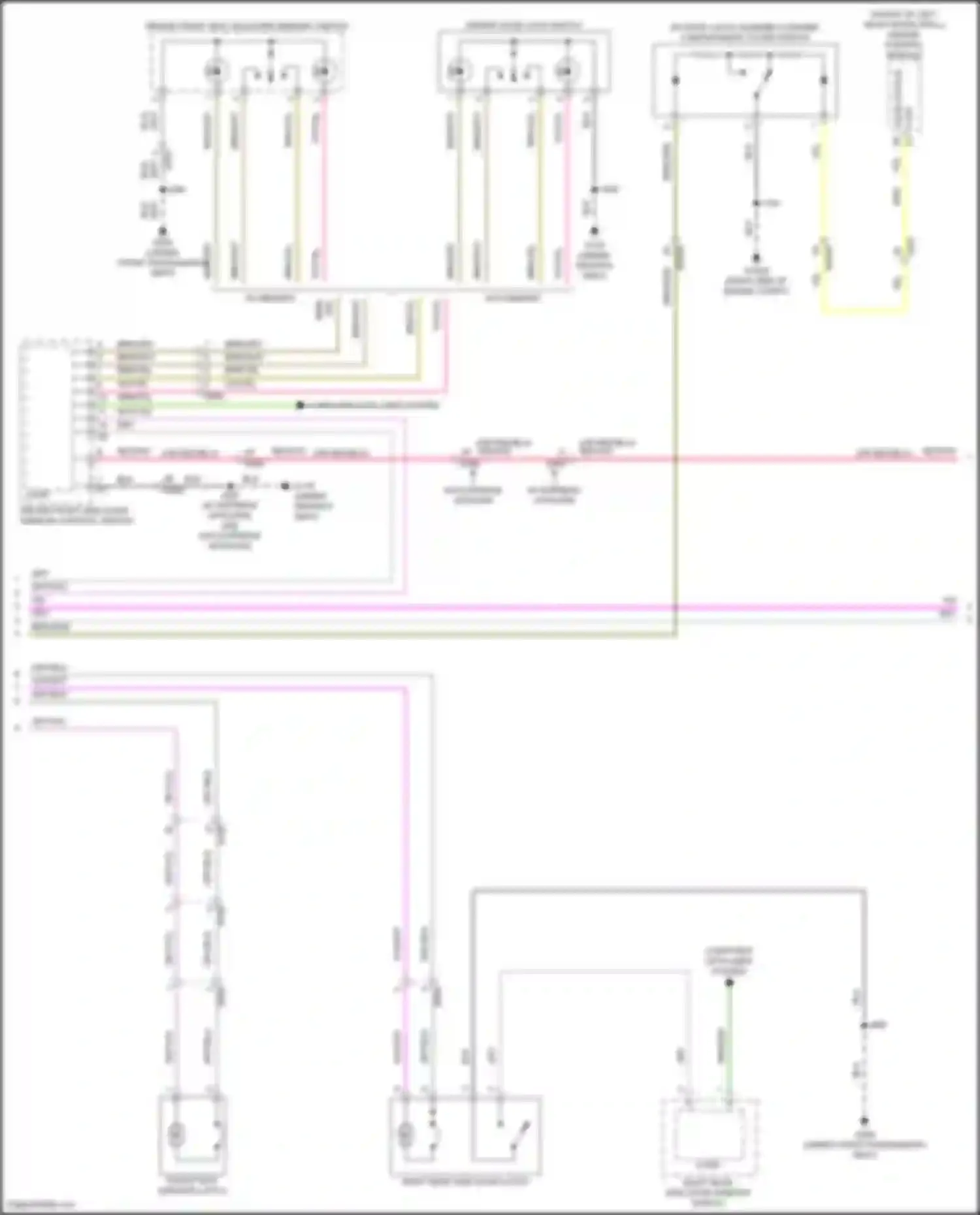 Canyon GMC III (2022-2024): Power door locks circuit, w/o passive keyless entry (2 of 3)