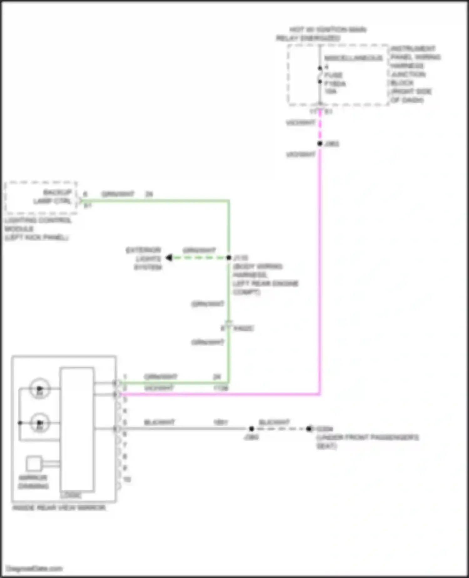 Canyon GMC III (2022-2024): Electrochromic mirror circuit