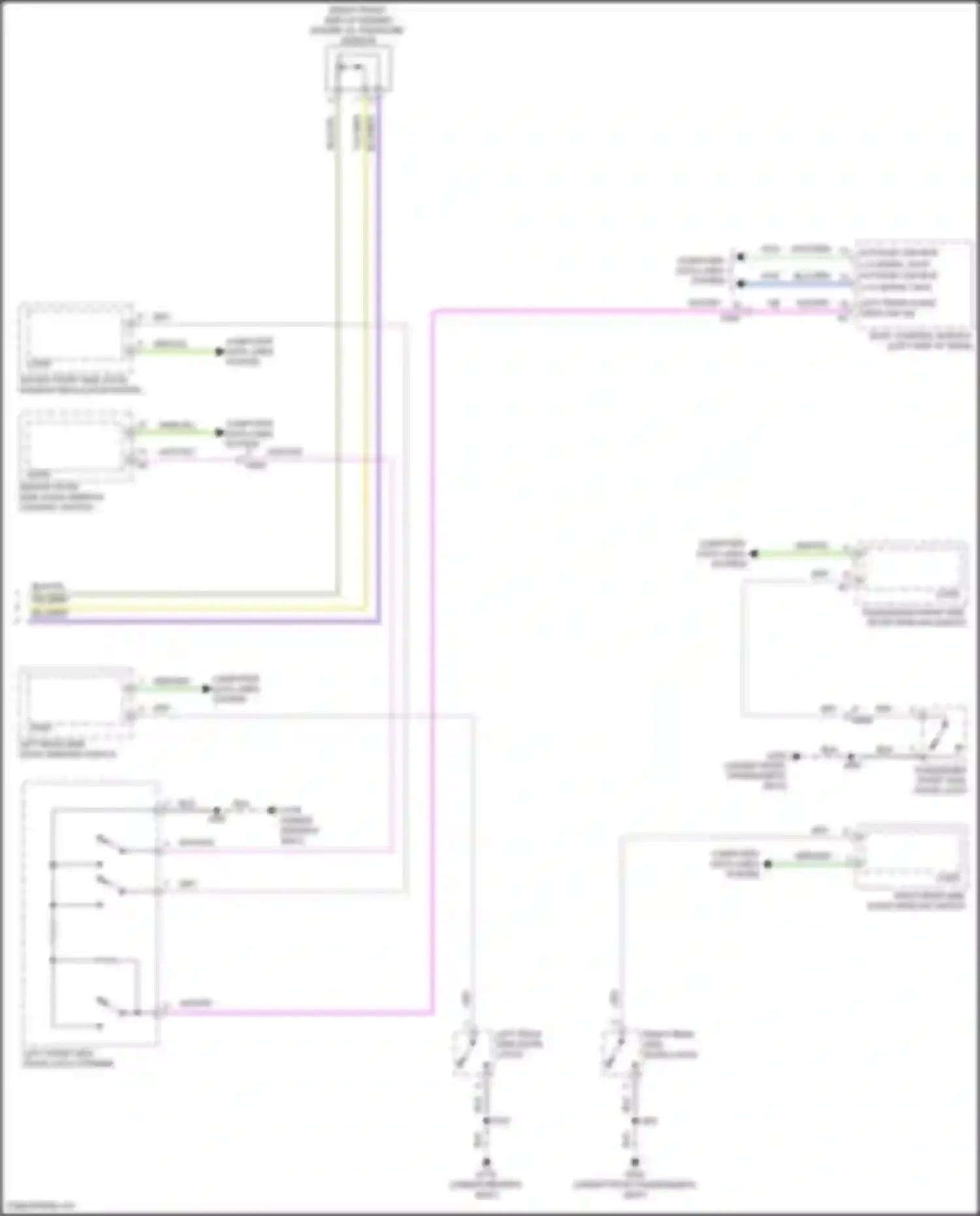 Wiring diagram driver front side door window control switch for GMC Canyon III (2022-2024) (6 of 17)