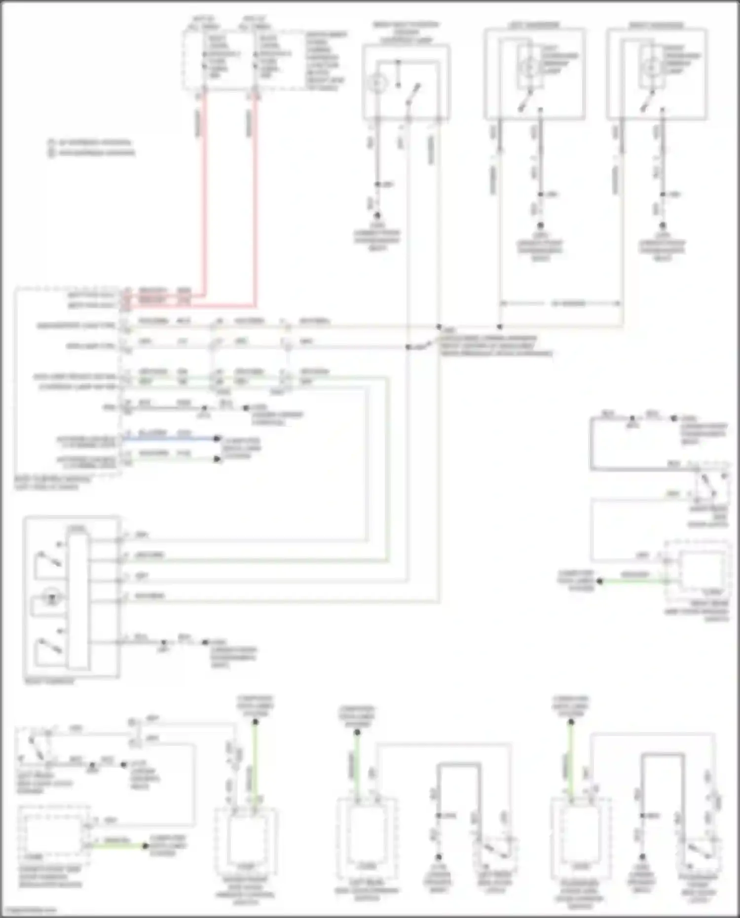 Wiring diagram passenger front side door window switch for GMC Canyon III (2022-2024) (4 of 12)