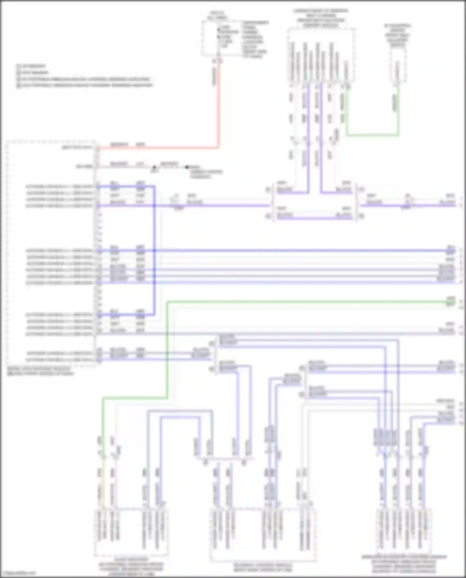 Wiring diagram w/ portable wireless device charger, branded amplifier for GMC Canyon III (2022-2024) (1 of 2)