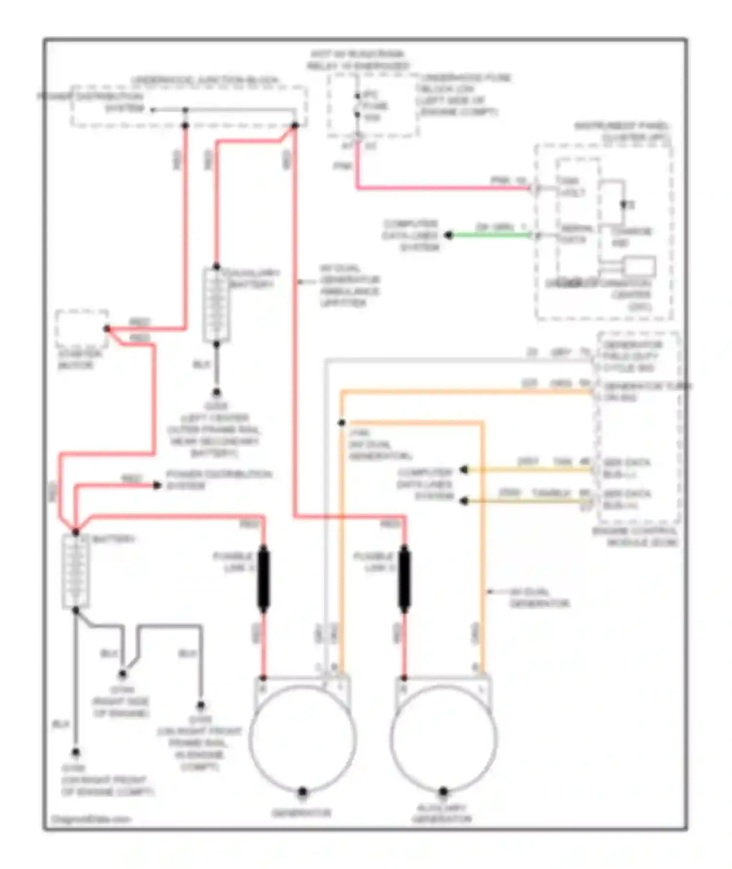 Cutaway G3500 GMC  (2012-2013): 6.6l vin l, charging circuit