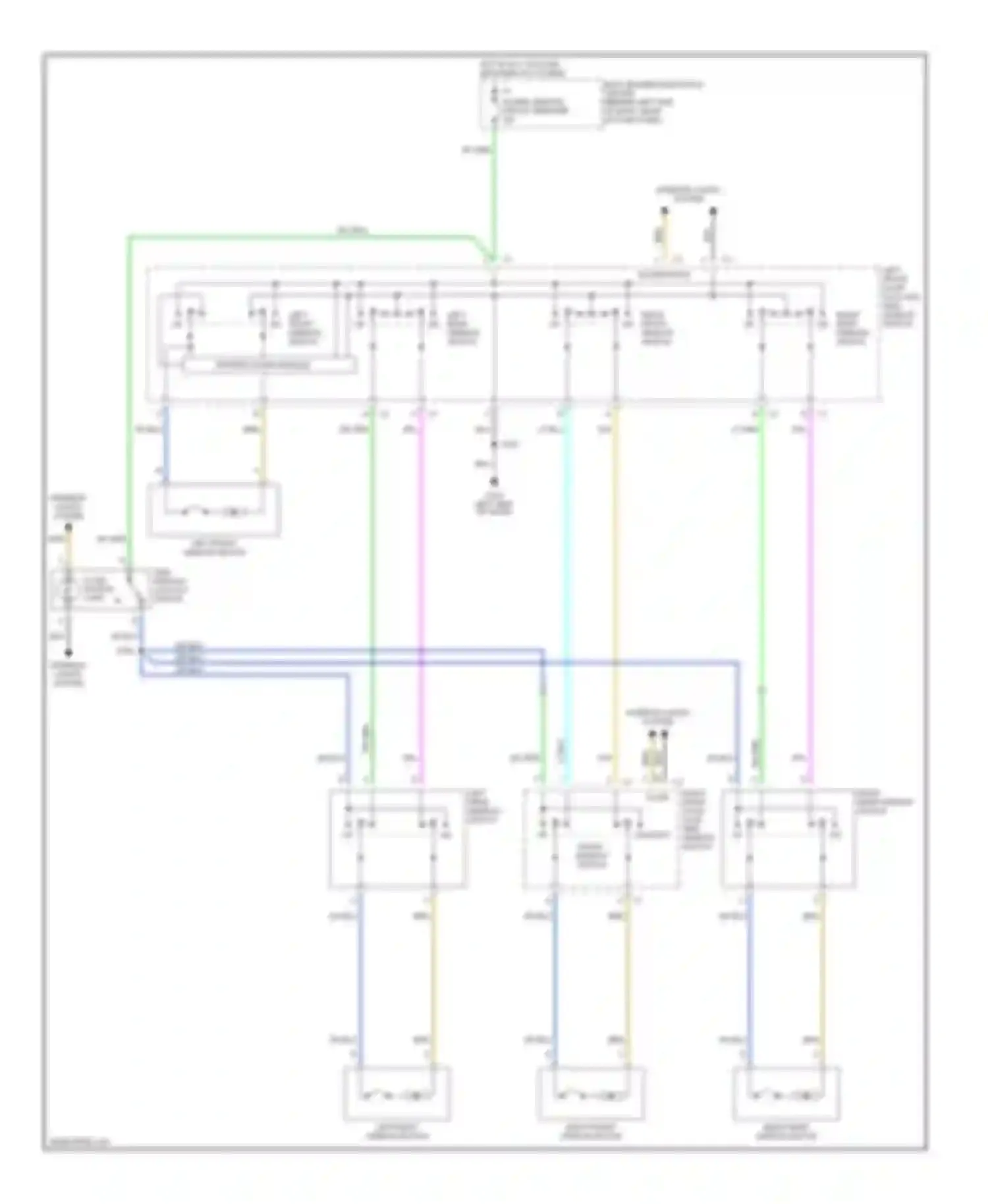 Envoy GMC I (1997-2000): Power window circuit, 4 door