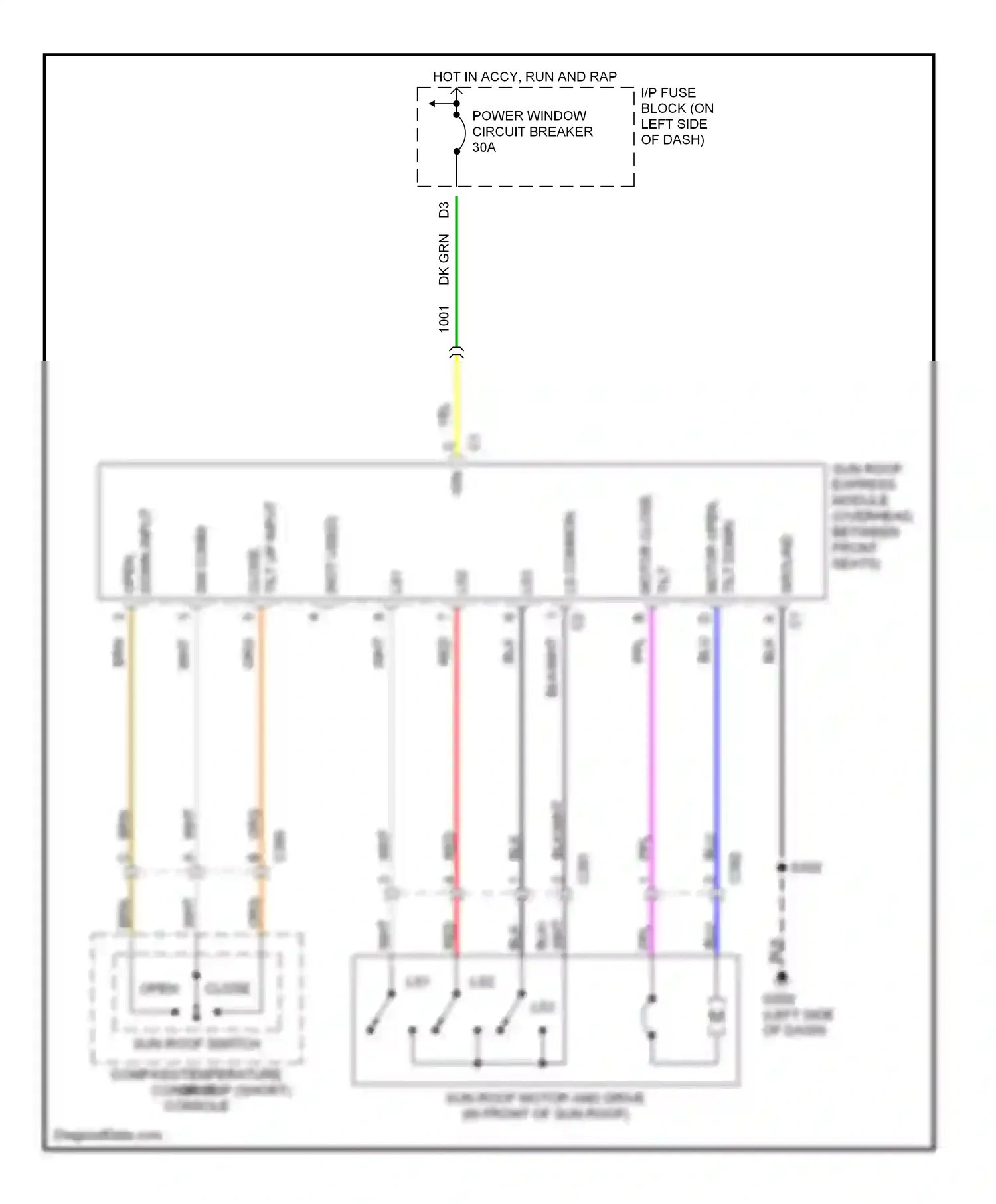 GMC Envoy I (1997-2000) down input wiring diagram  (1 of 1)
