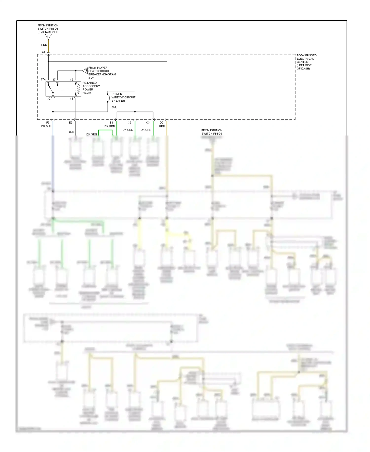 GMC Envoy I (1997-2000) multifunction switch wiring diagram  (2 of 2)
