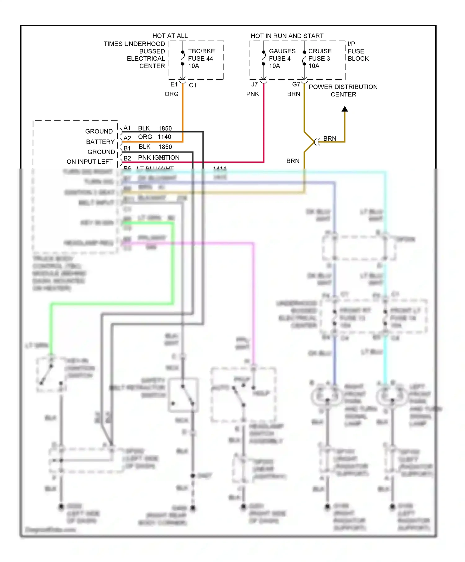 GMC Envoy I (1997-2000) nca wiring diagram  (24 of 24)