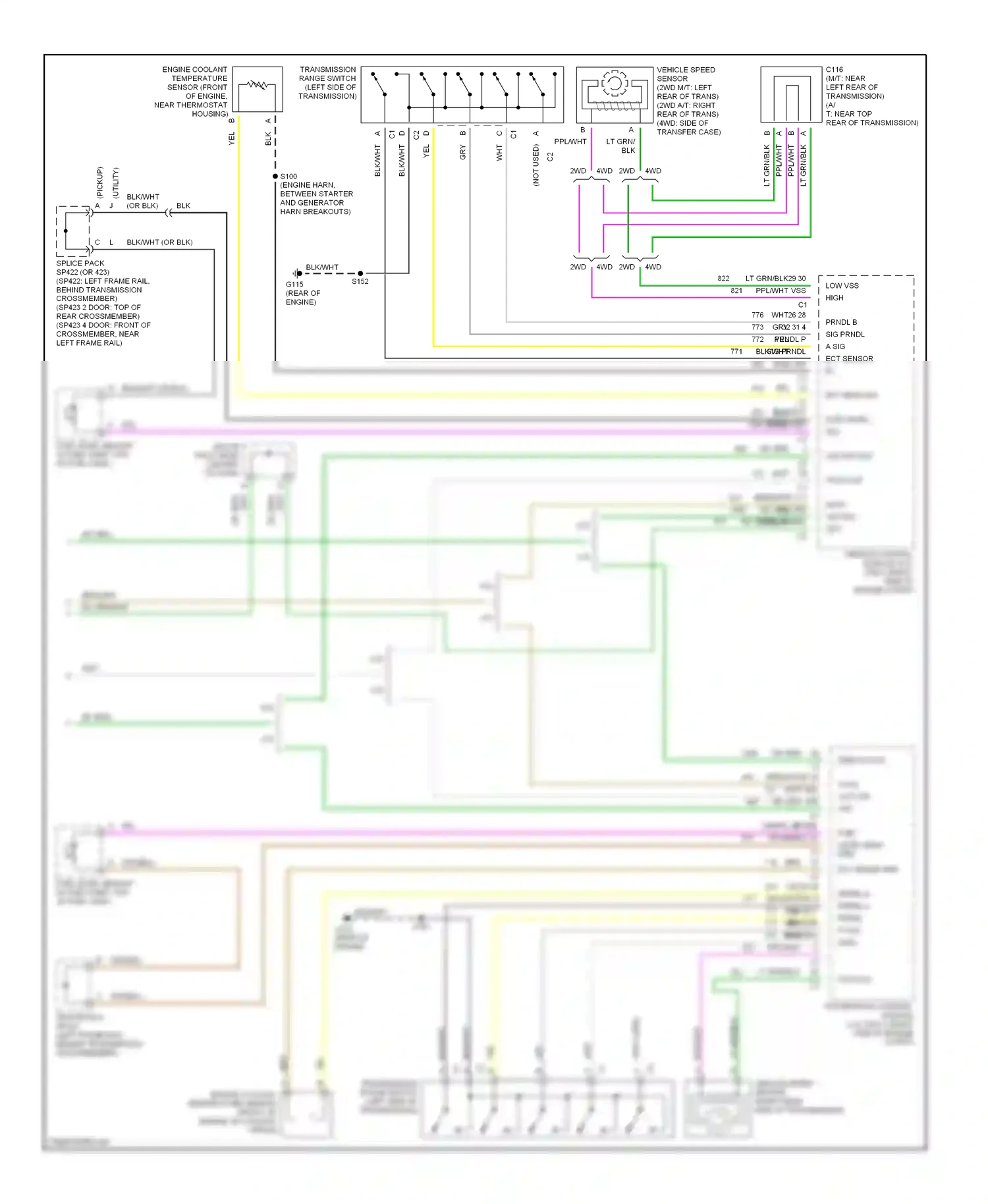 GMC Envoy I (1997-2000) pickup wiring diagram  (2 of 8)
