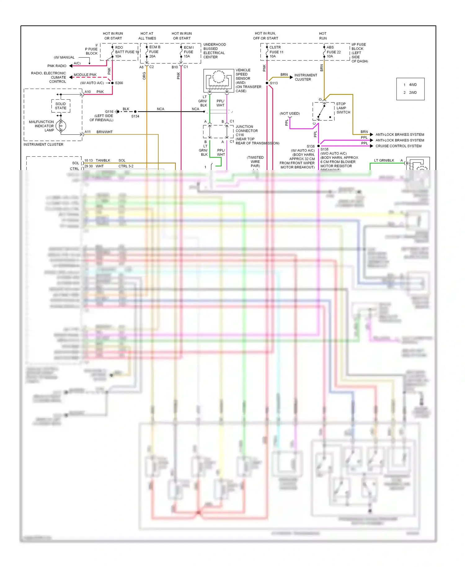 GMC Envoy I (1997-2000) ppl data link connector (partial) wiring diagram  (1 of 1)